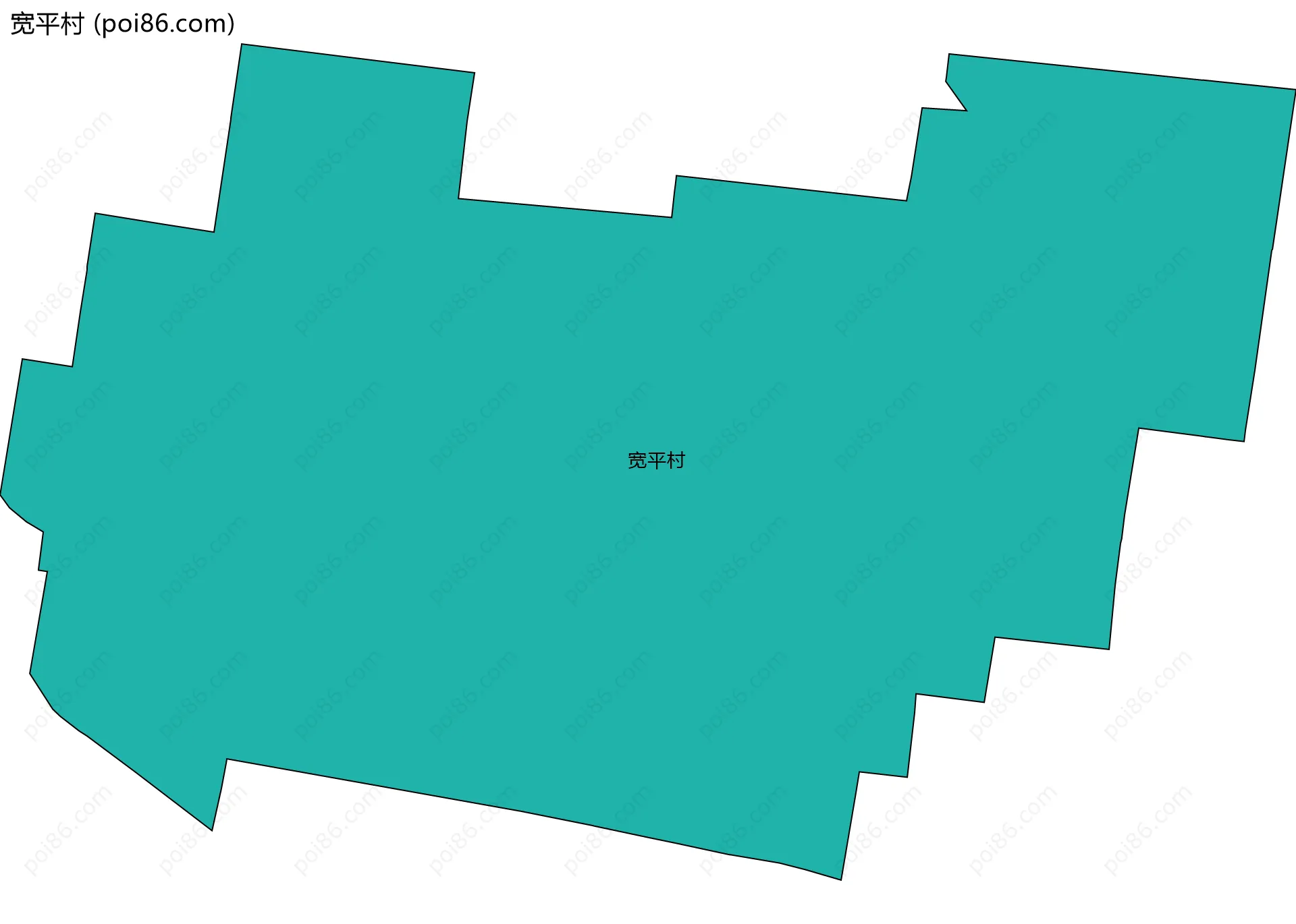 宽平村边界地图