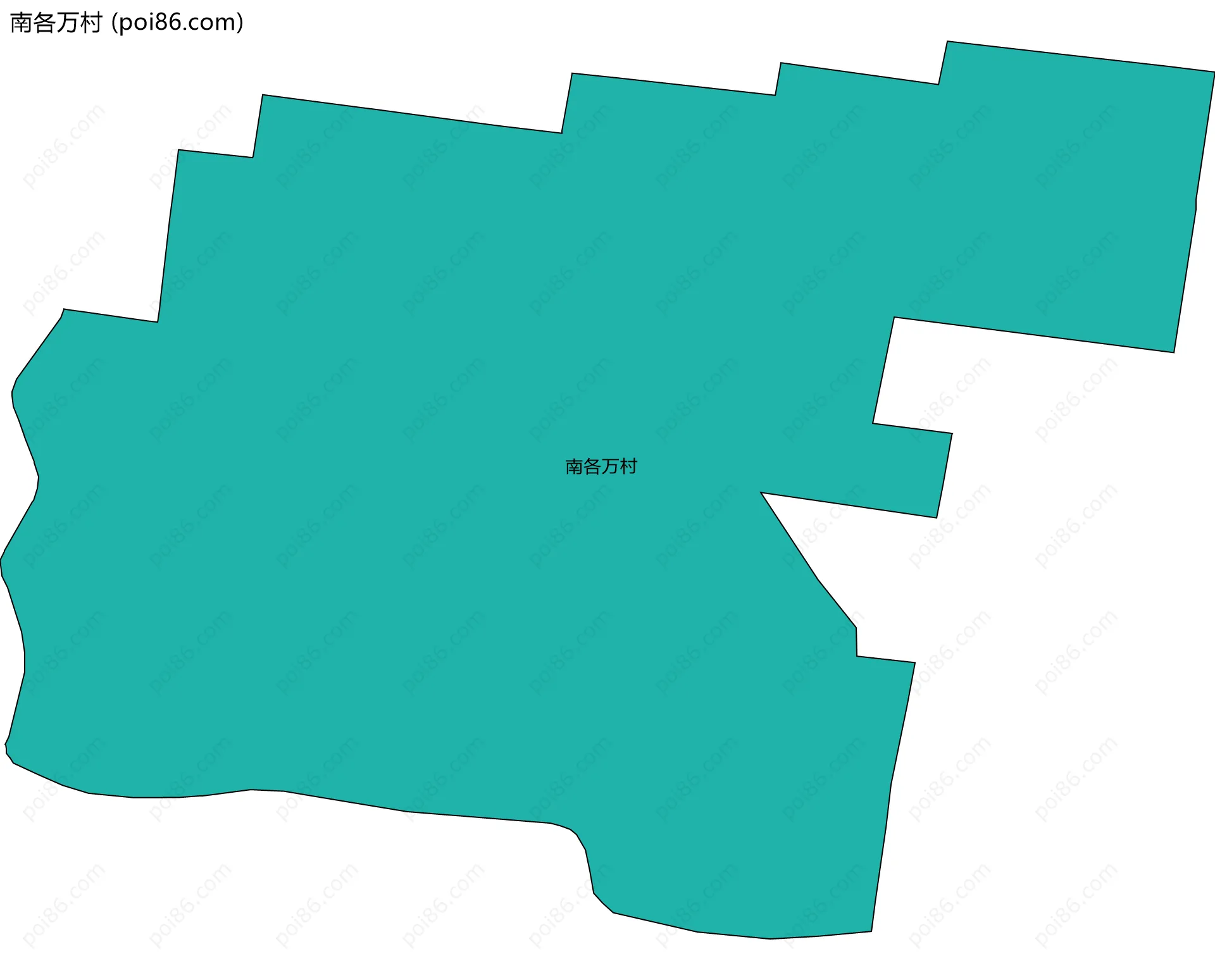 南各万村边界地图