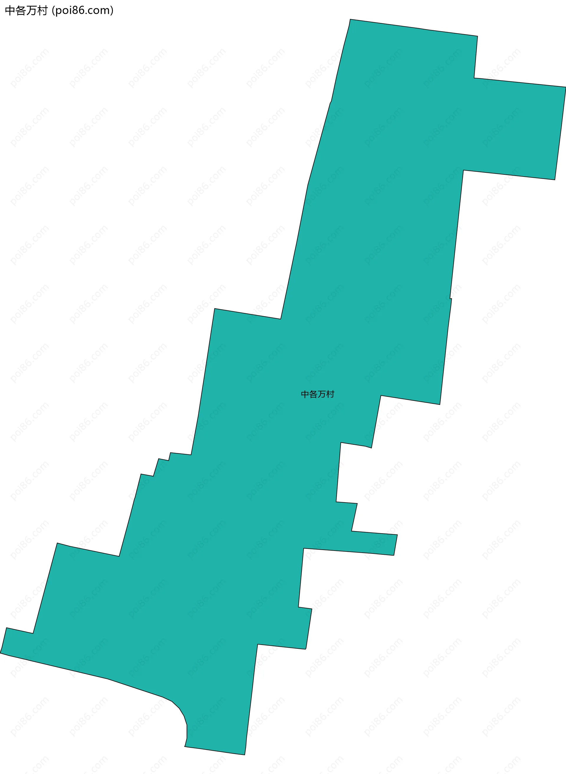 中各万村边界地图