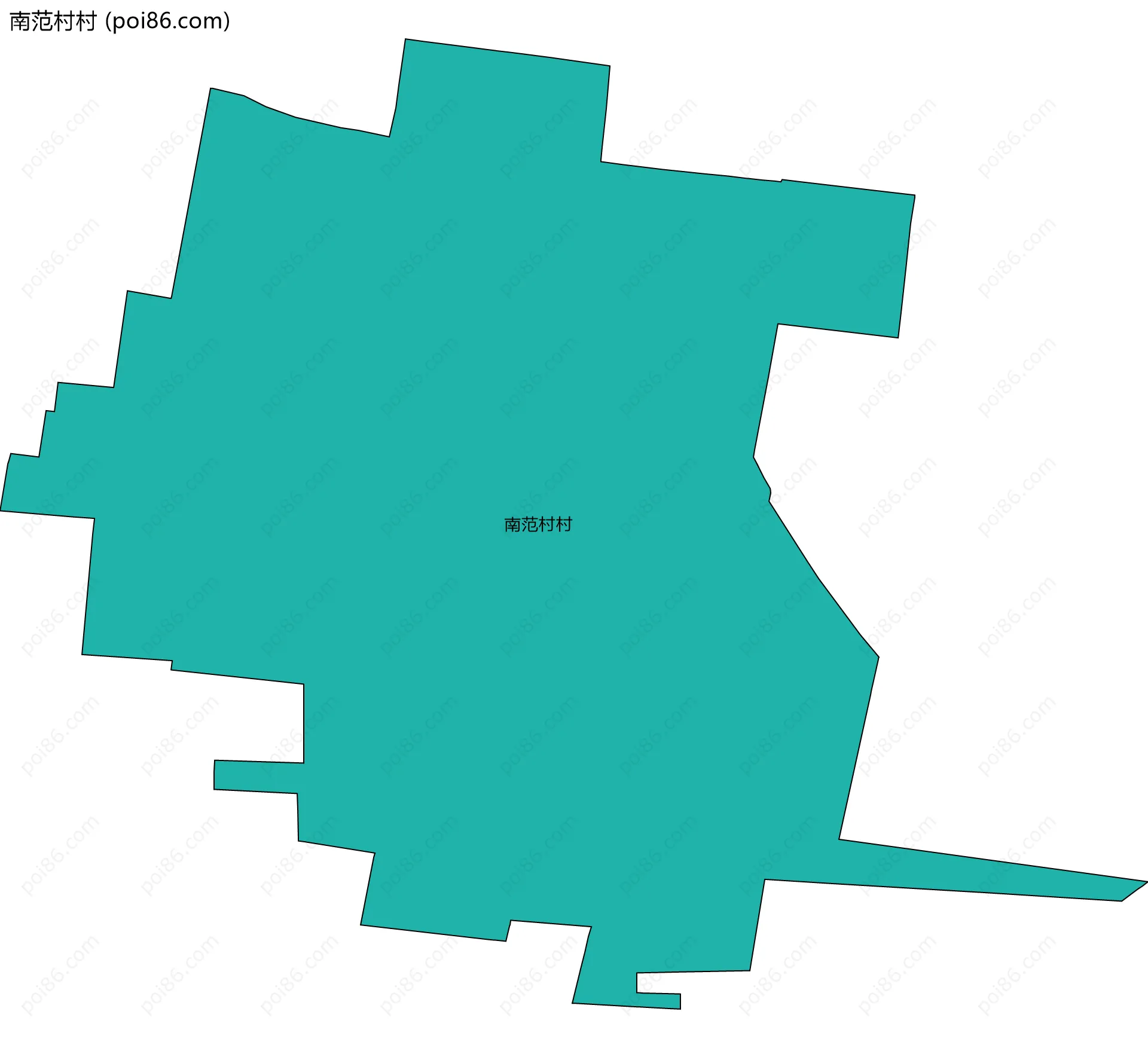 南范村村边界地图