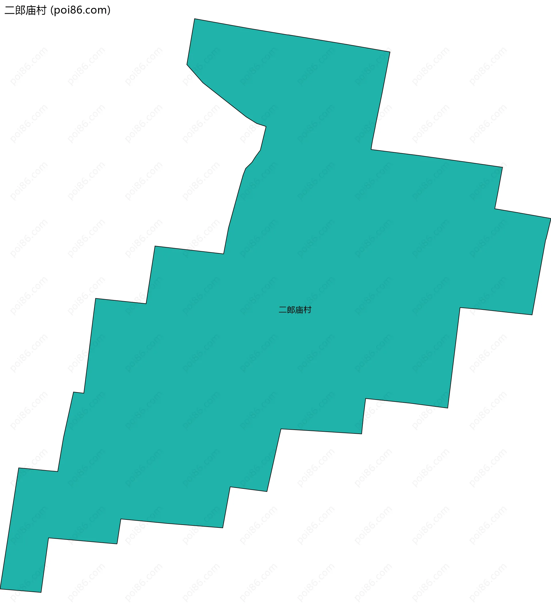 二郎庙村边界地图