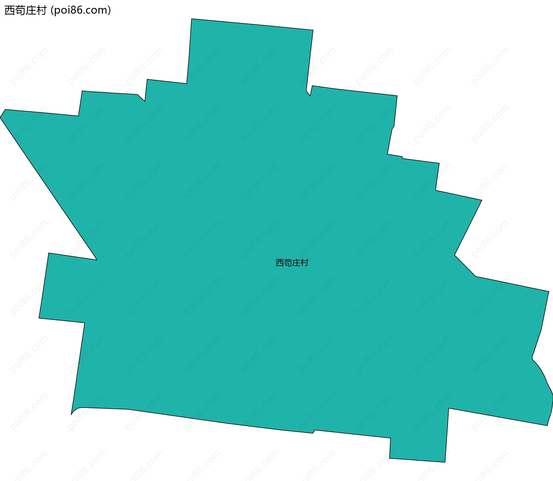 西苟庄村边界地图
