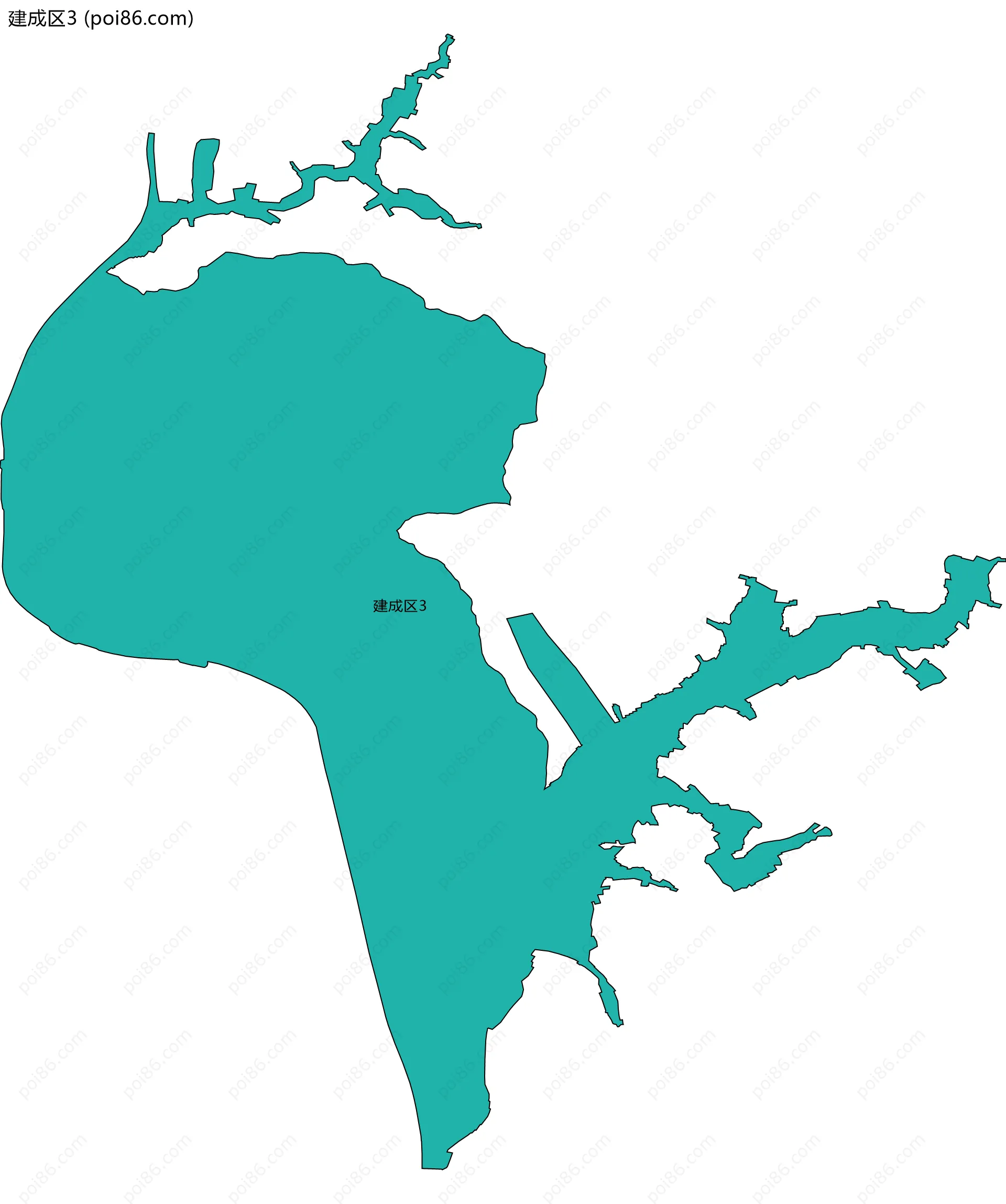 建成区3边界地图