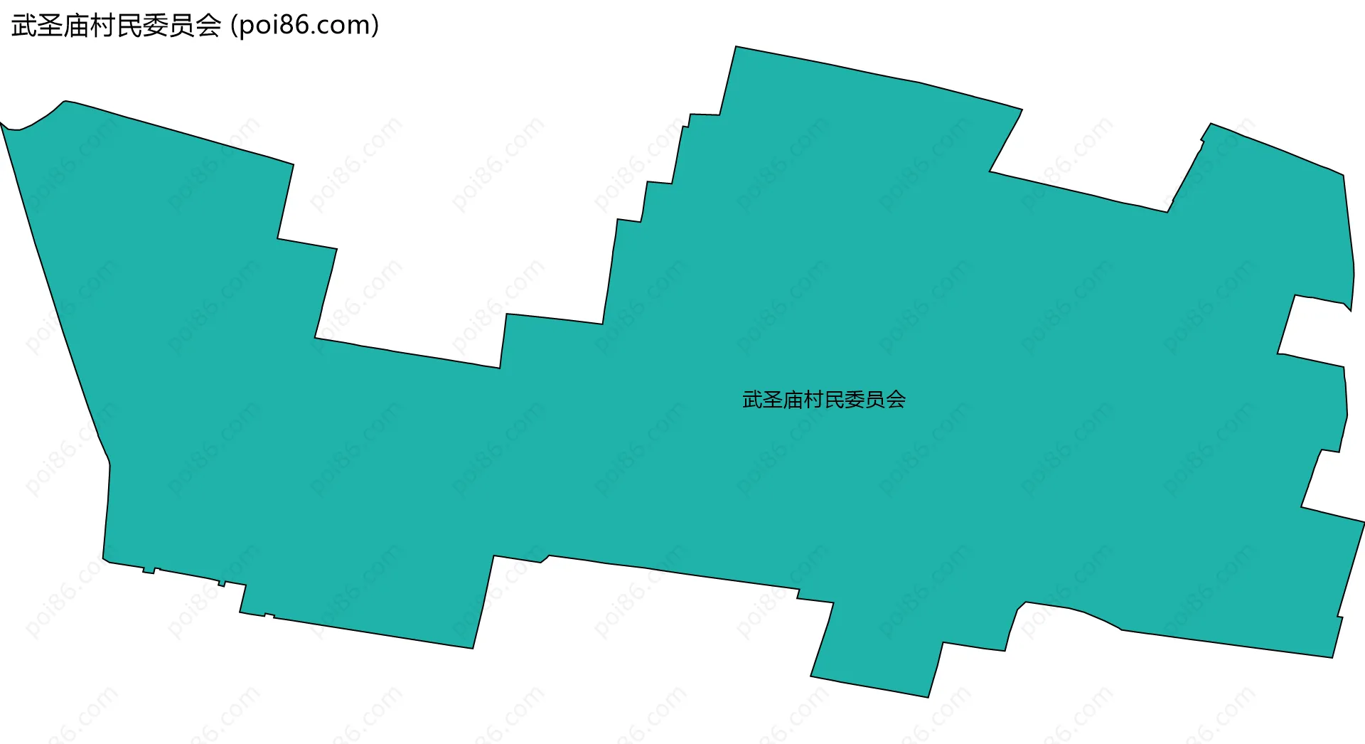 武圣庙村民委员会边界地图