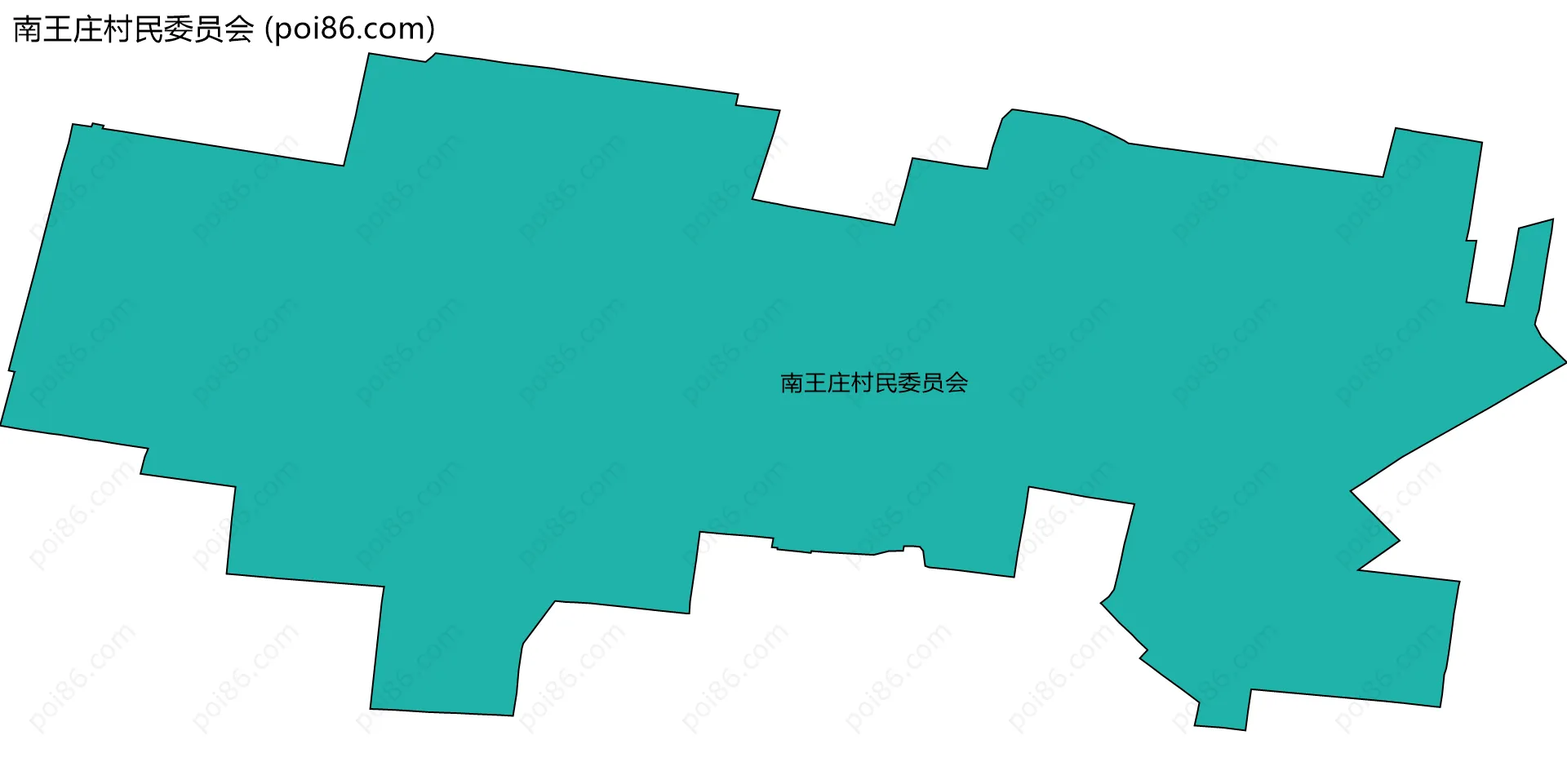 南王庄村民委员会边界地图
