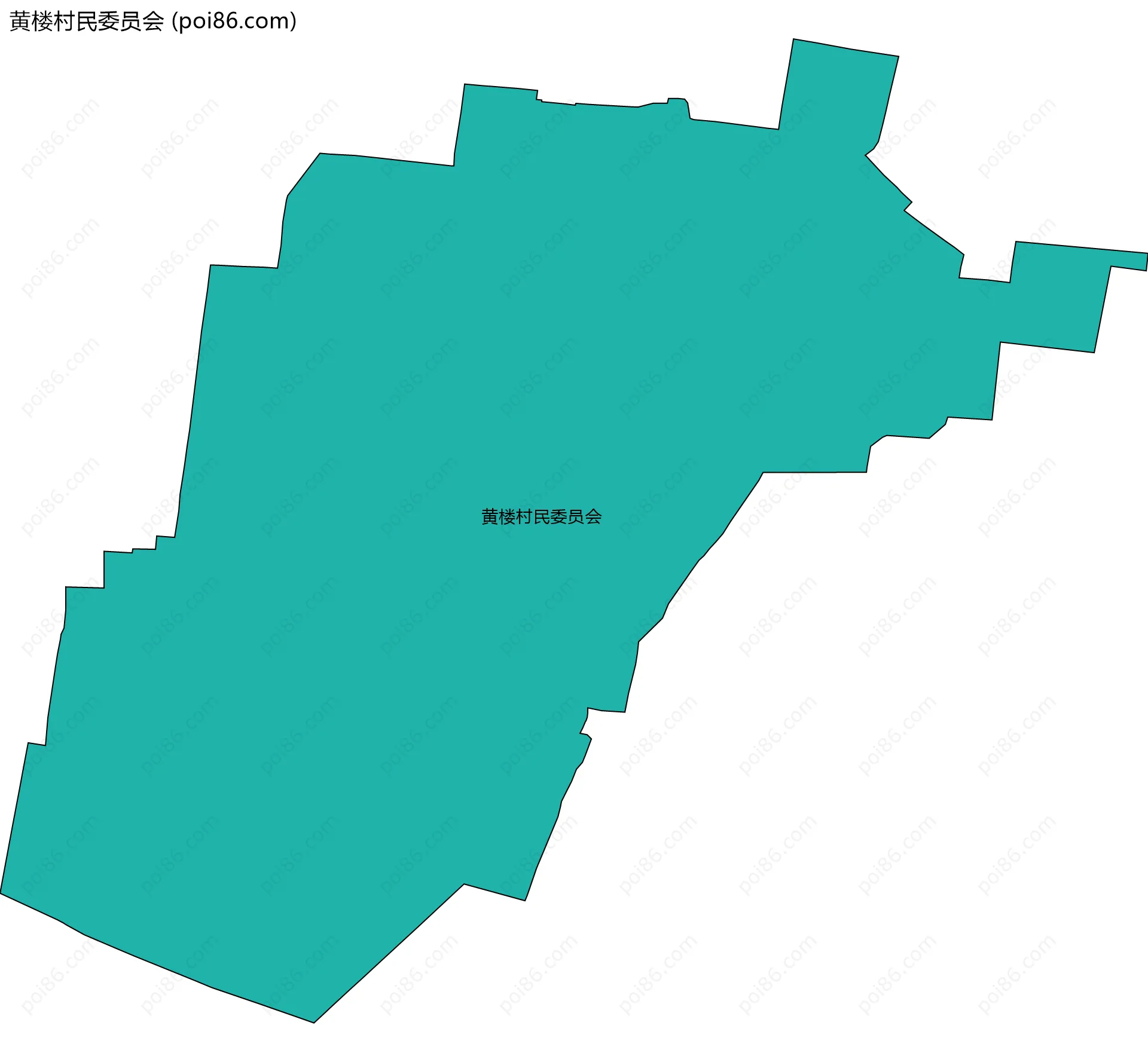 黄楼村民委员会边界地图