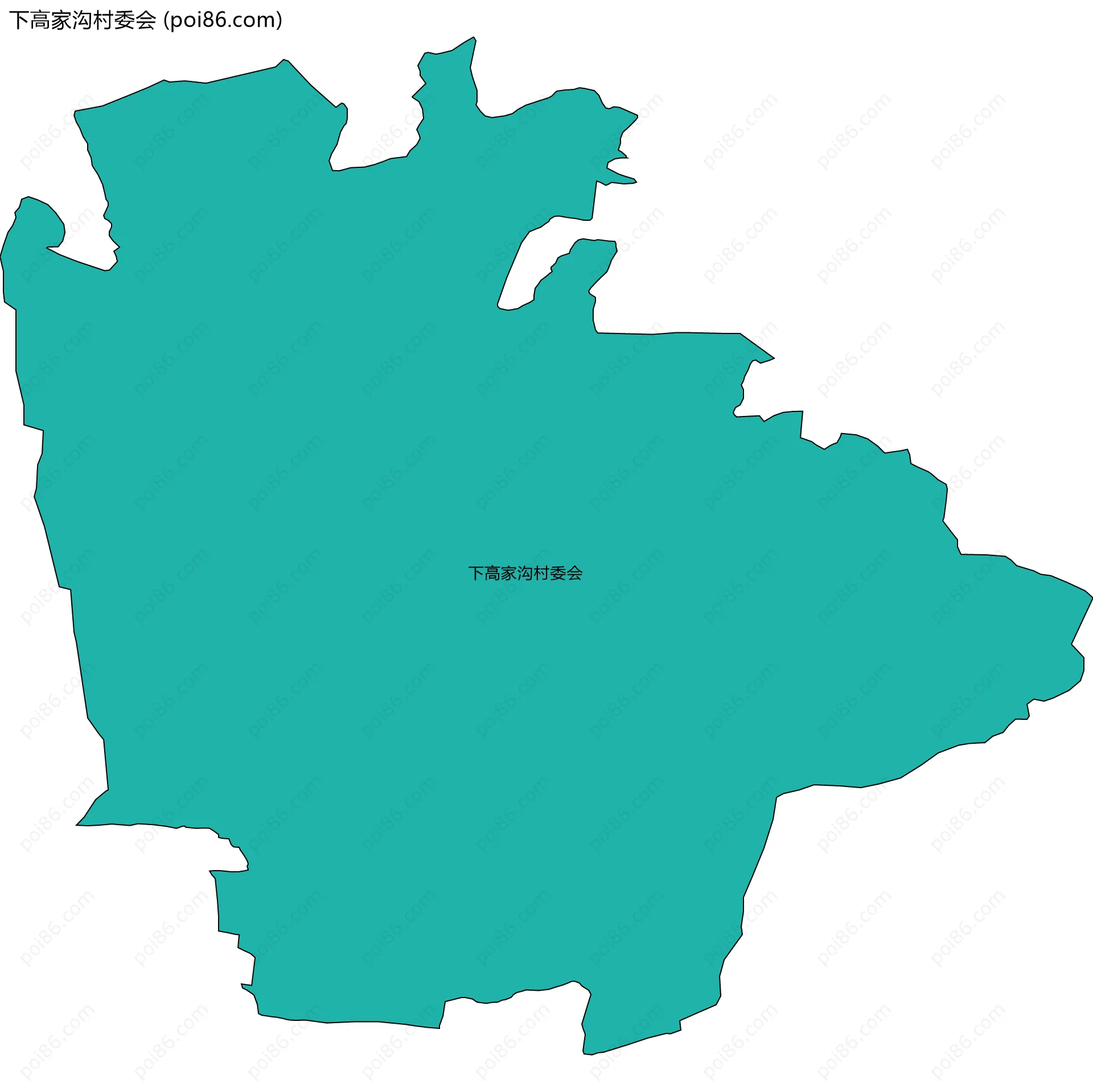 下高家沟村委会边界地图