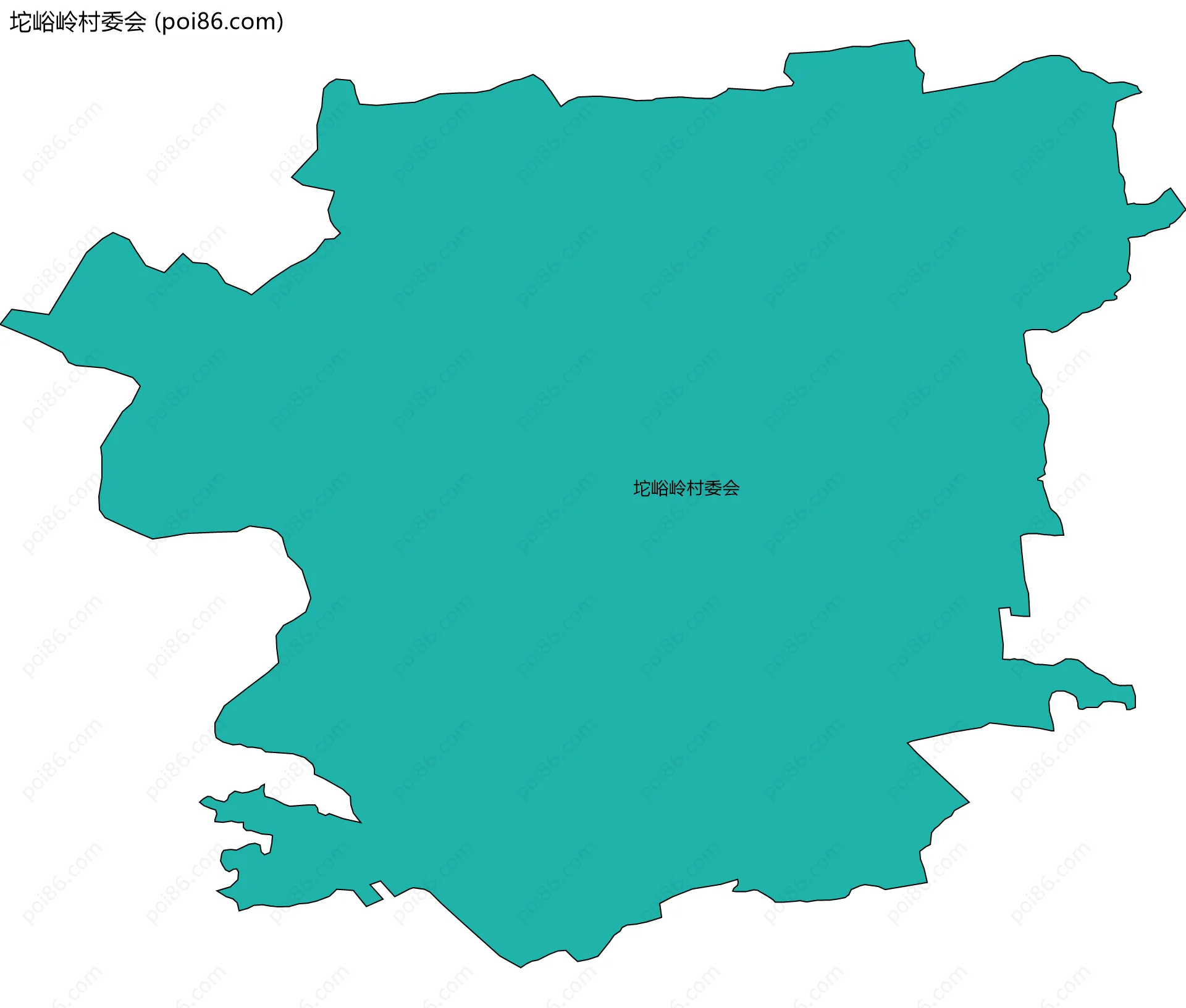 坨峪岭村委会边界地图