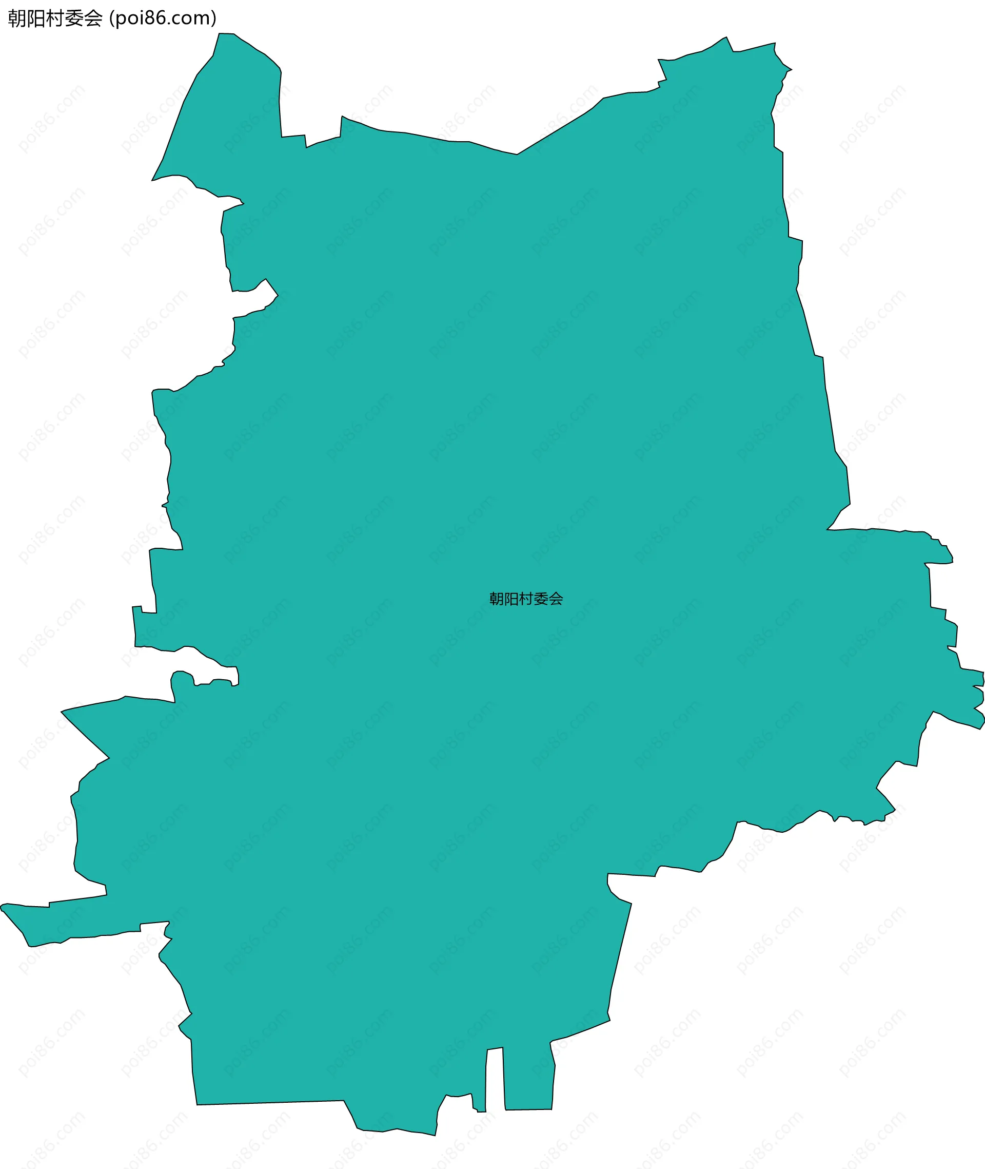 朝阳村委会边界地图