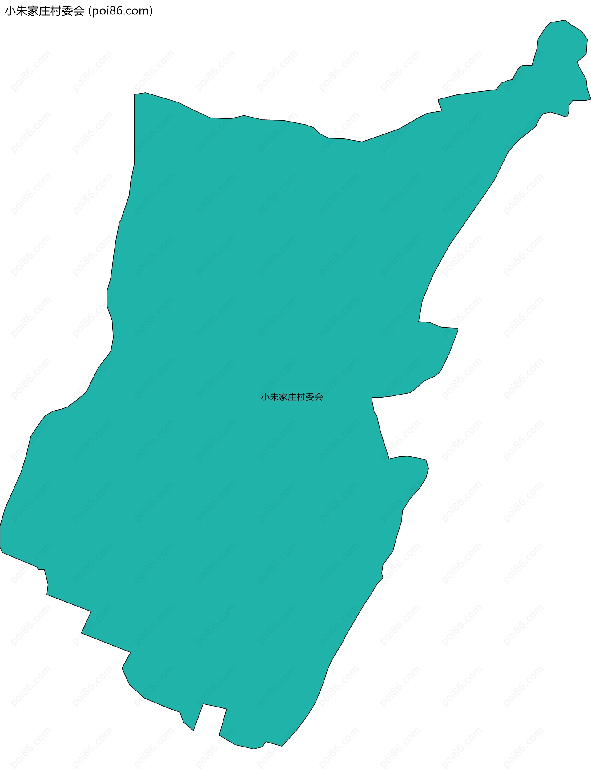 小朱家庄村委会边界地图