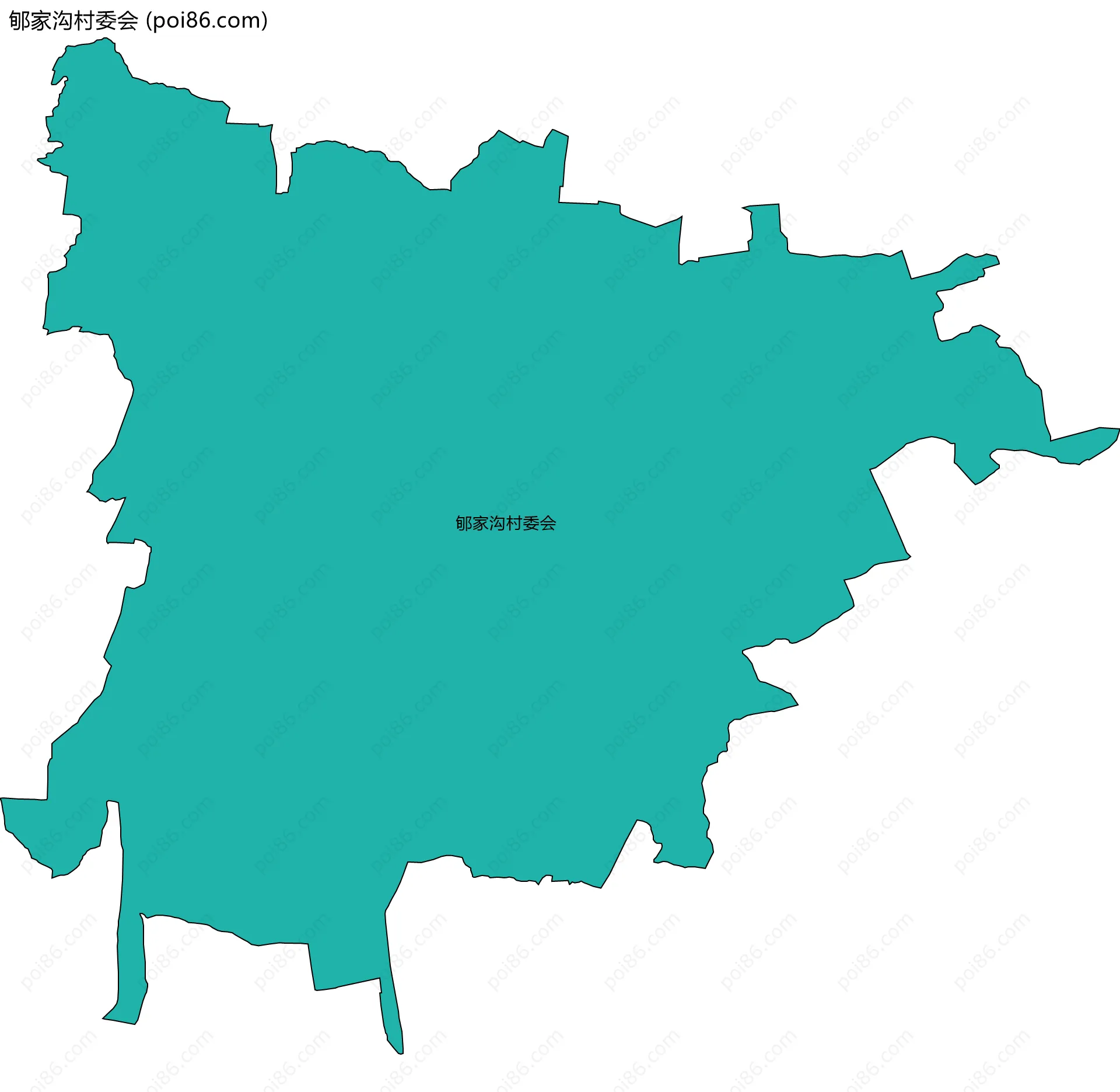 郇家沟村委会边界地图