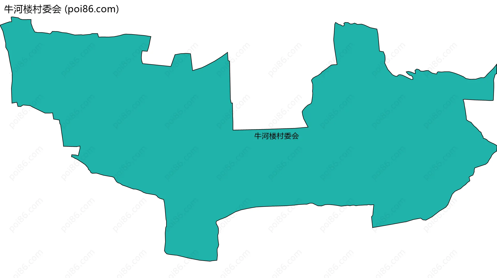 牛河楼村委会边界地图