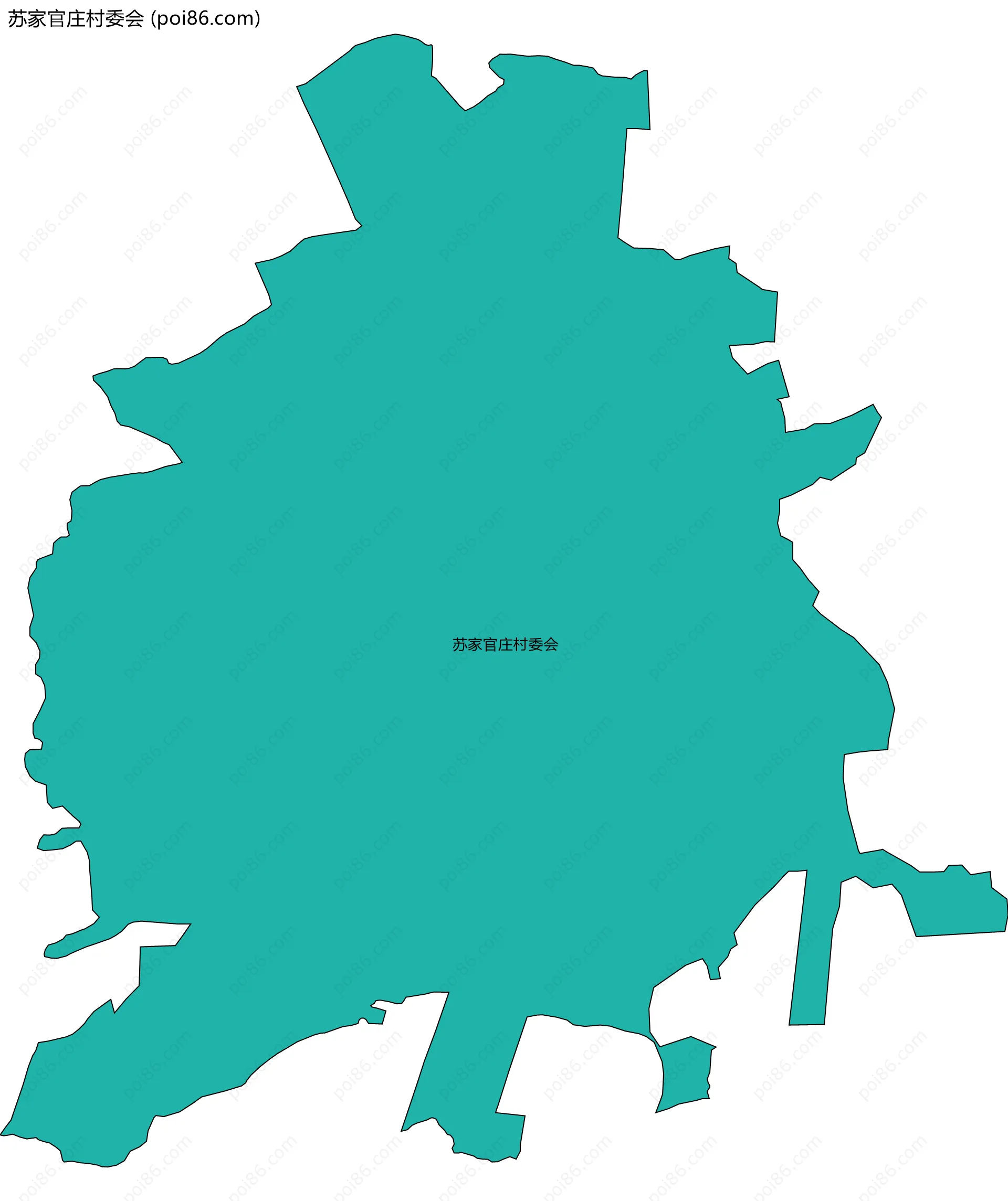 苏家官庄村委会边界地图
