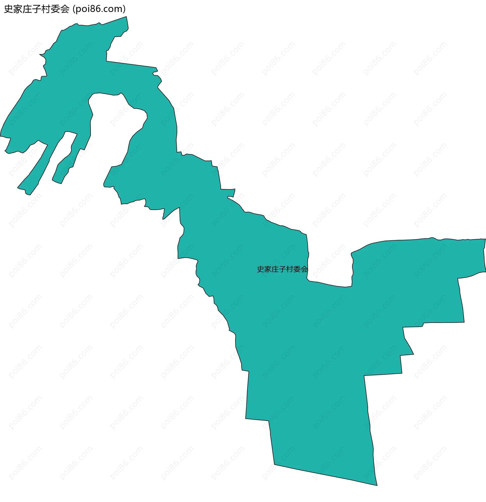 史家庄子村委会边界地图