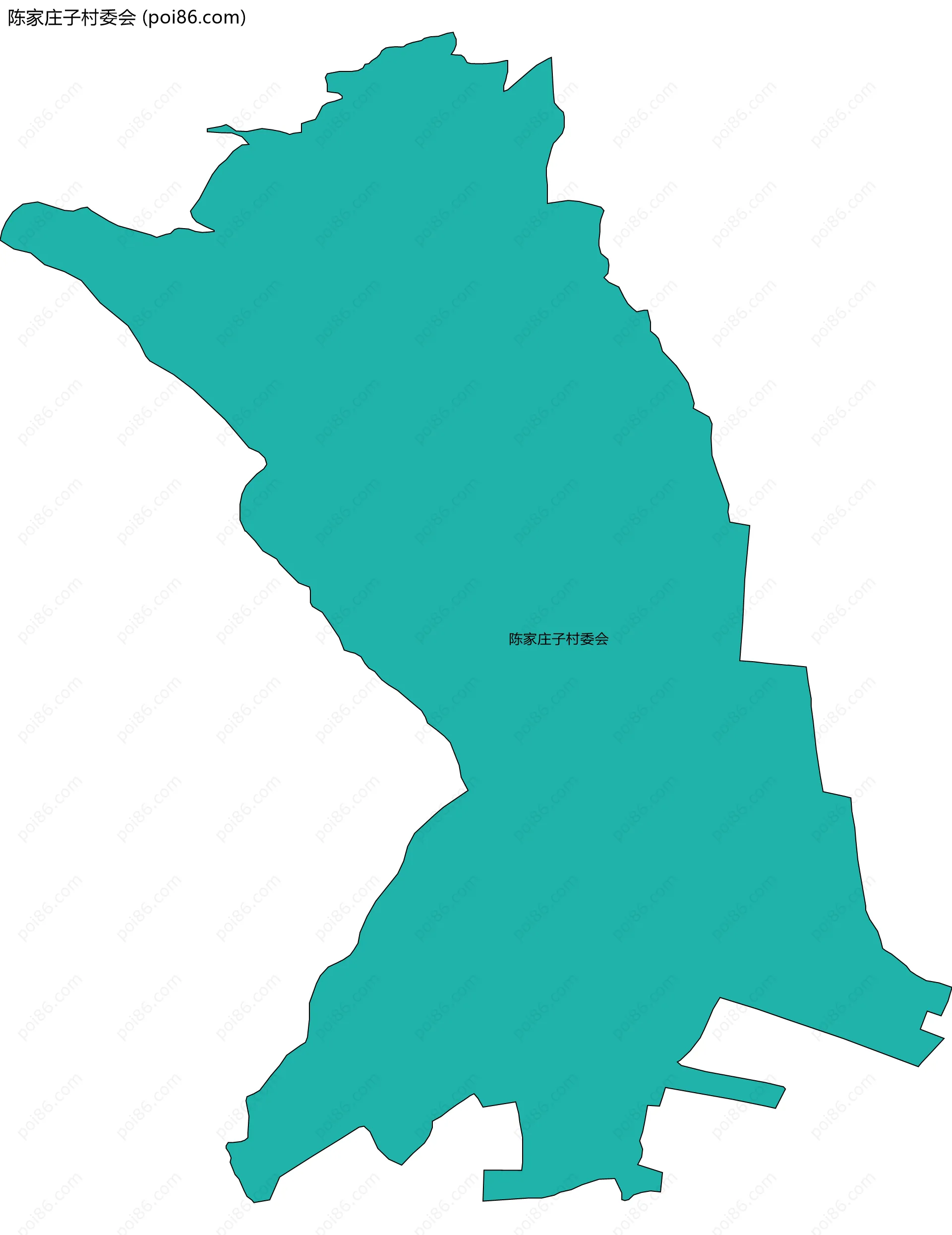 陈家庄子村委会边界地图
