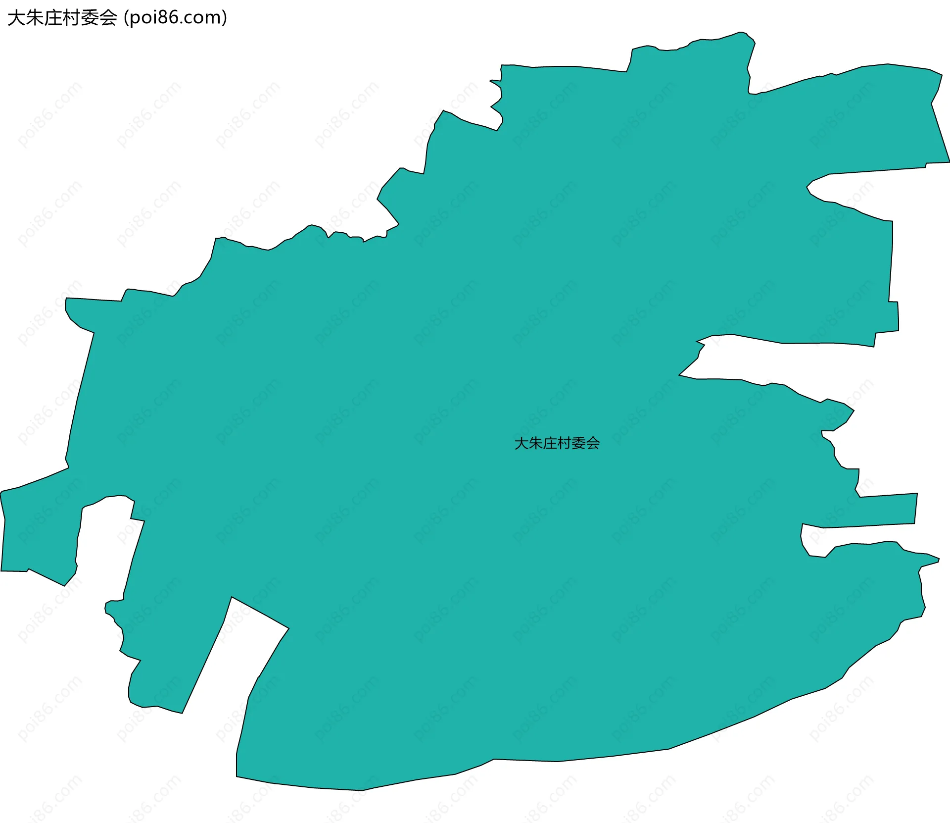 大朱庄村委会边界地图