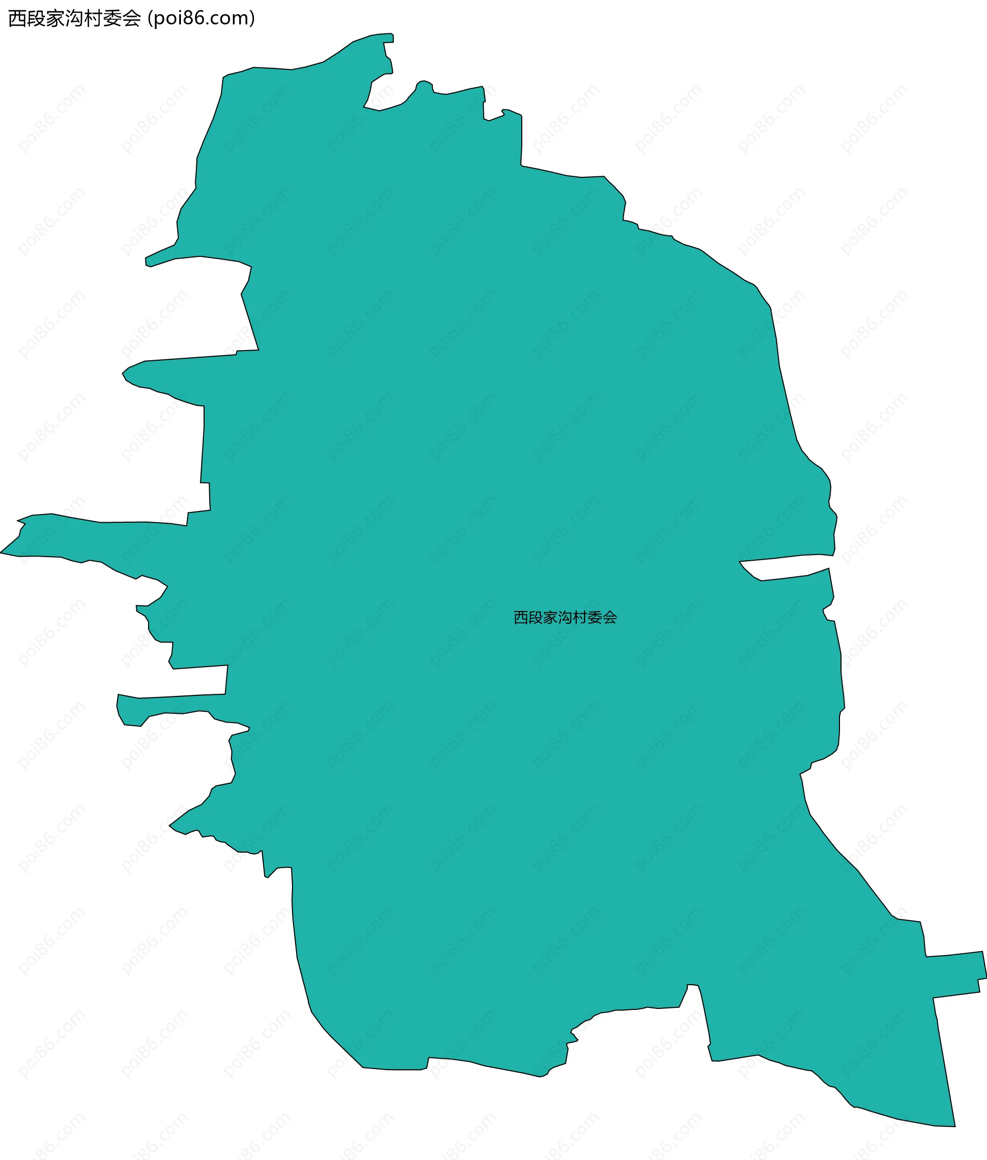 西段家沟村委会边界地图