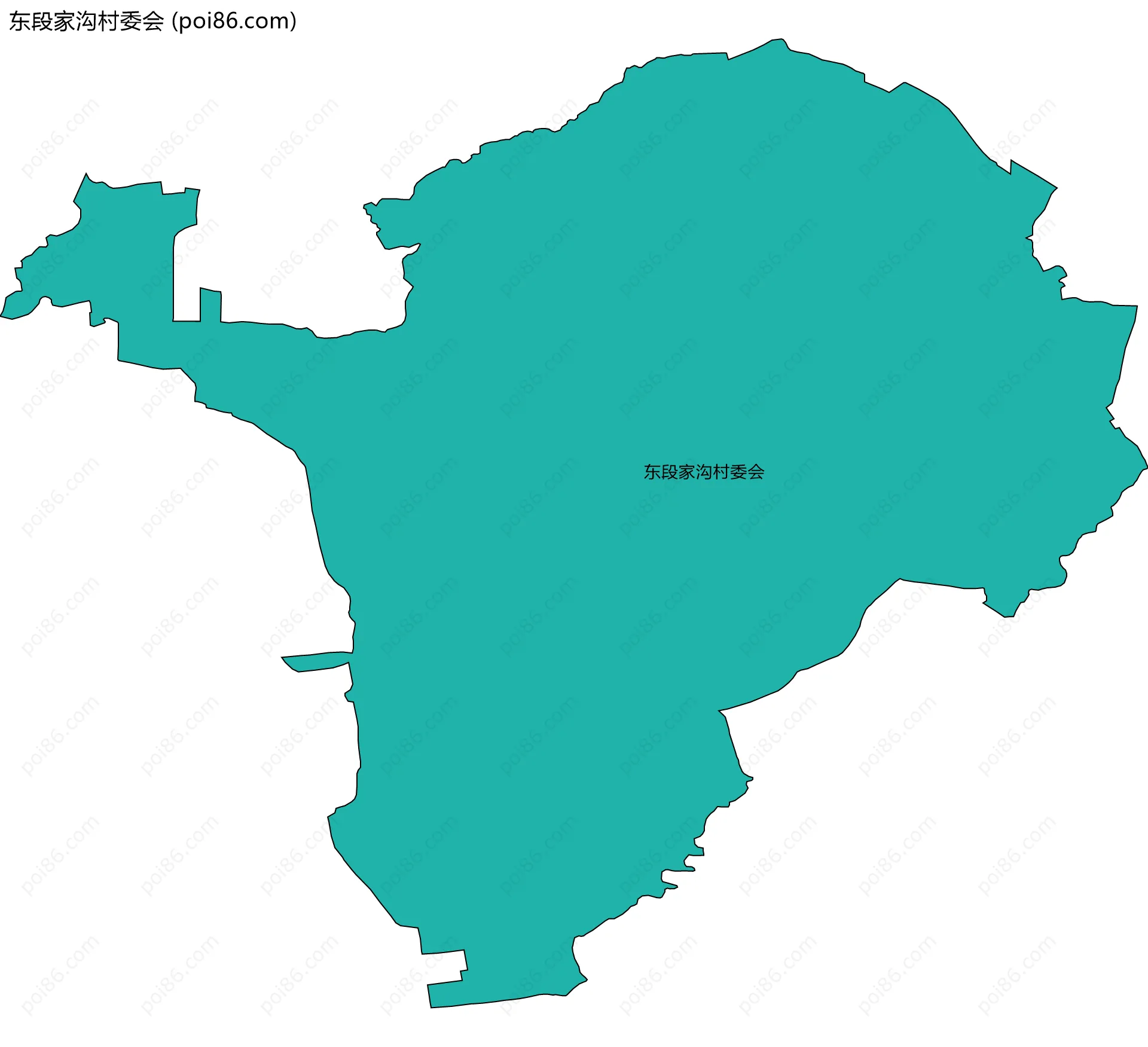 东段家沟村委会边界地图