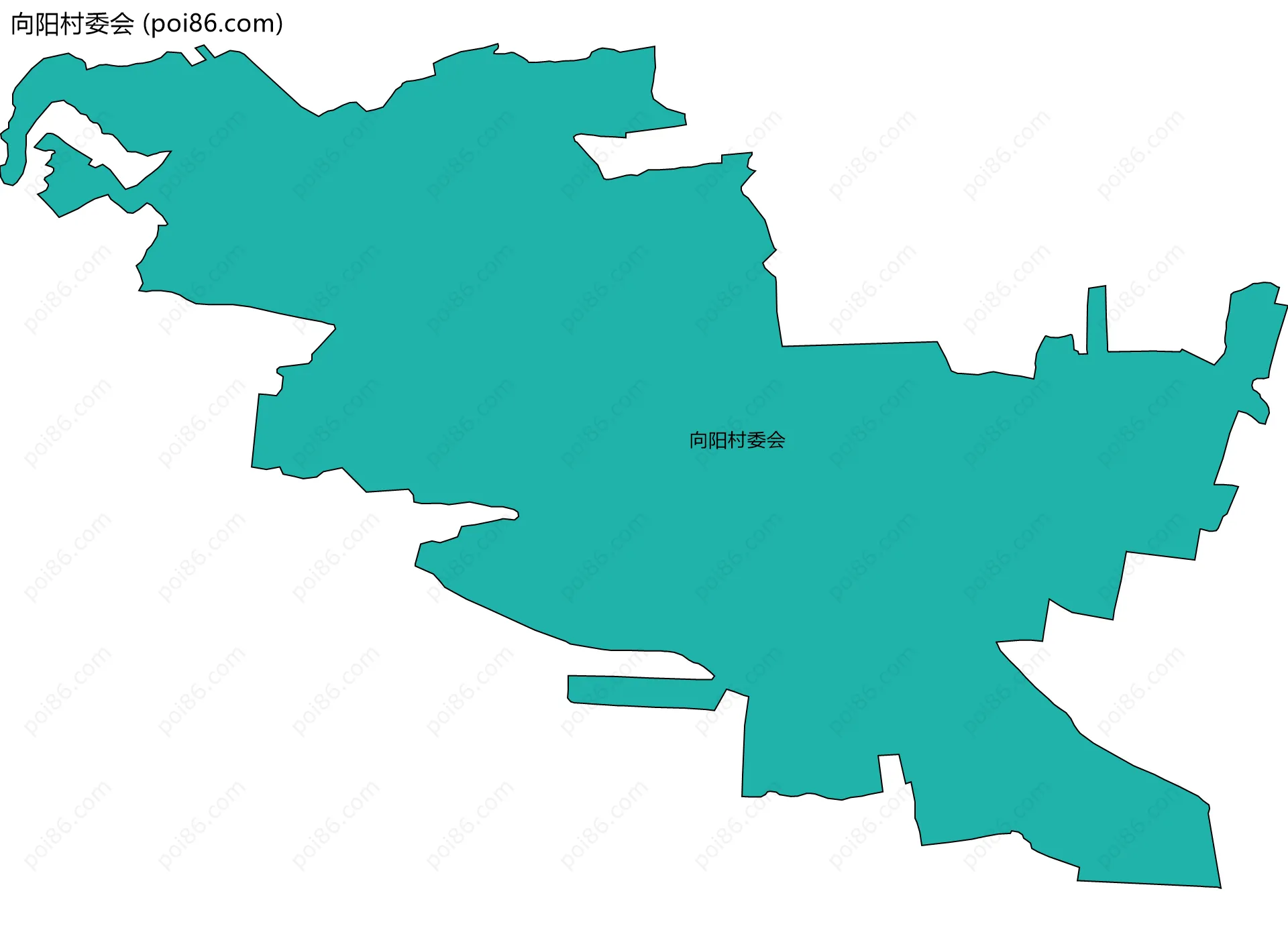 向阳村委会边界地图