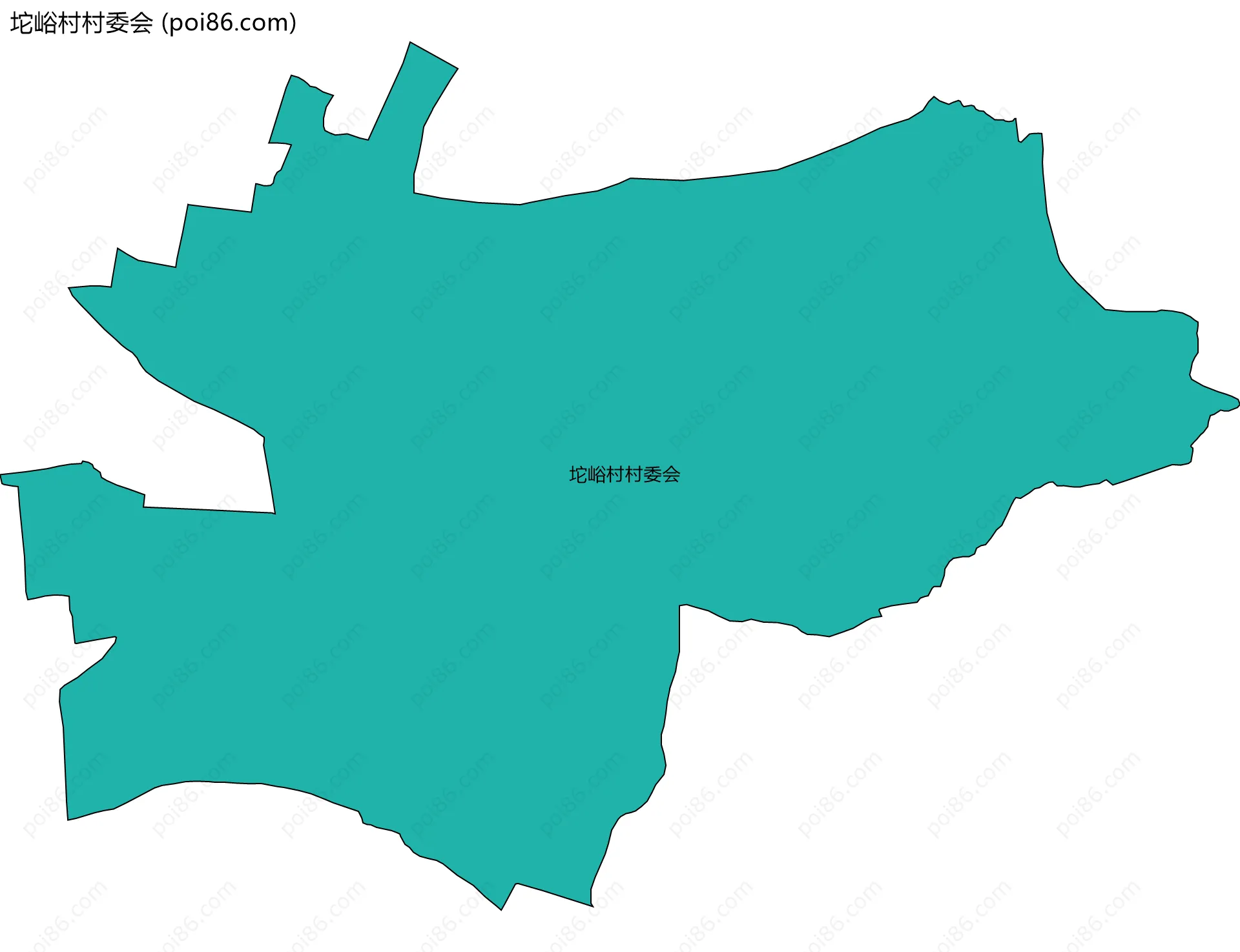 坨峪村村委会边界地图