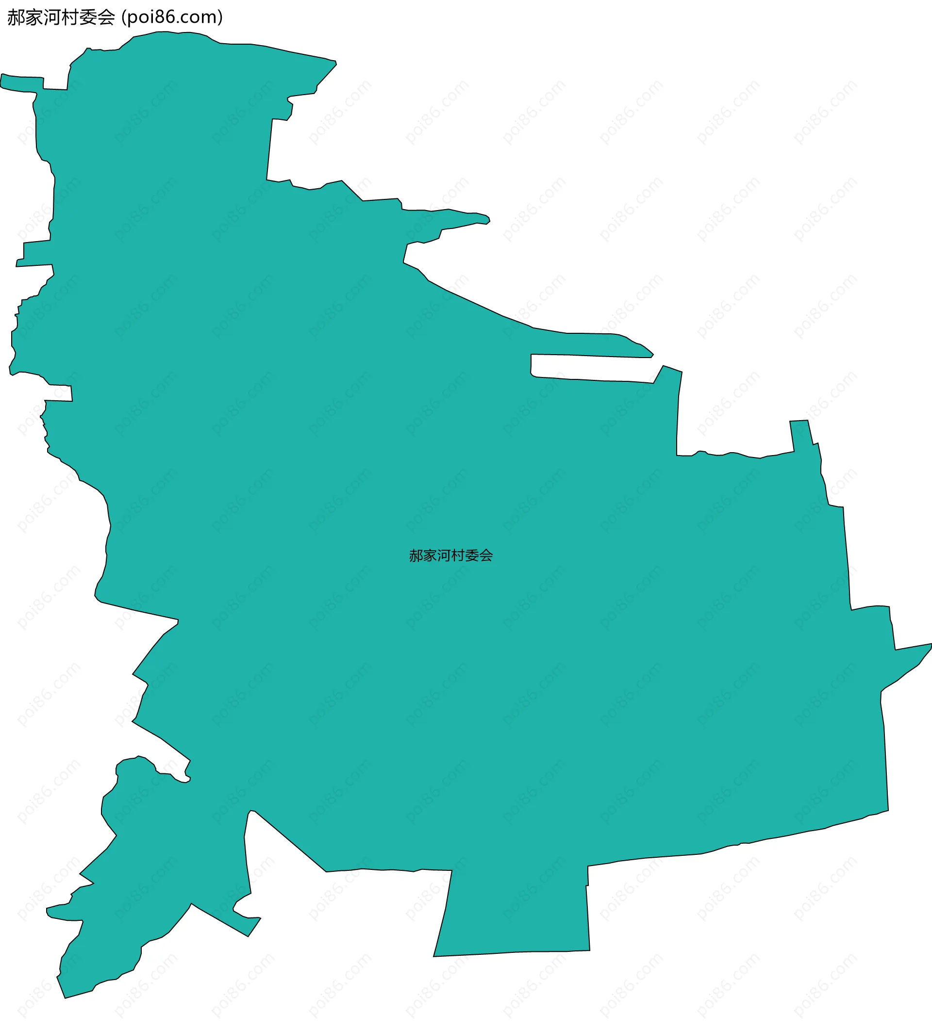 郝家河村委会边界地图