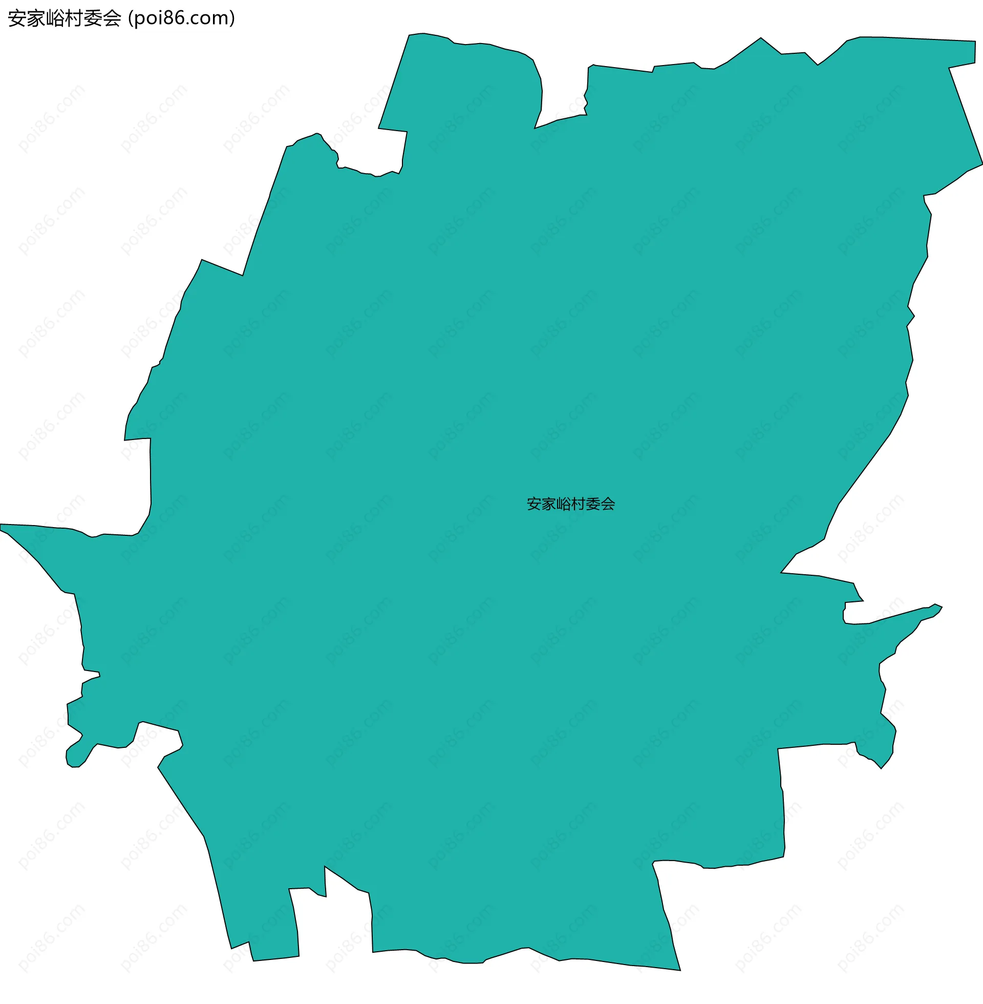 安家峪村委会边界地图