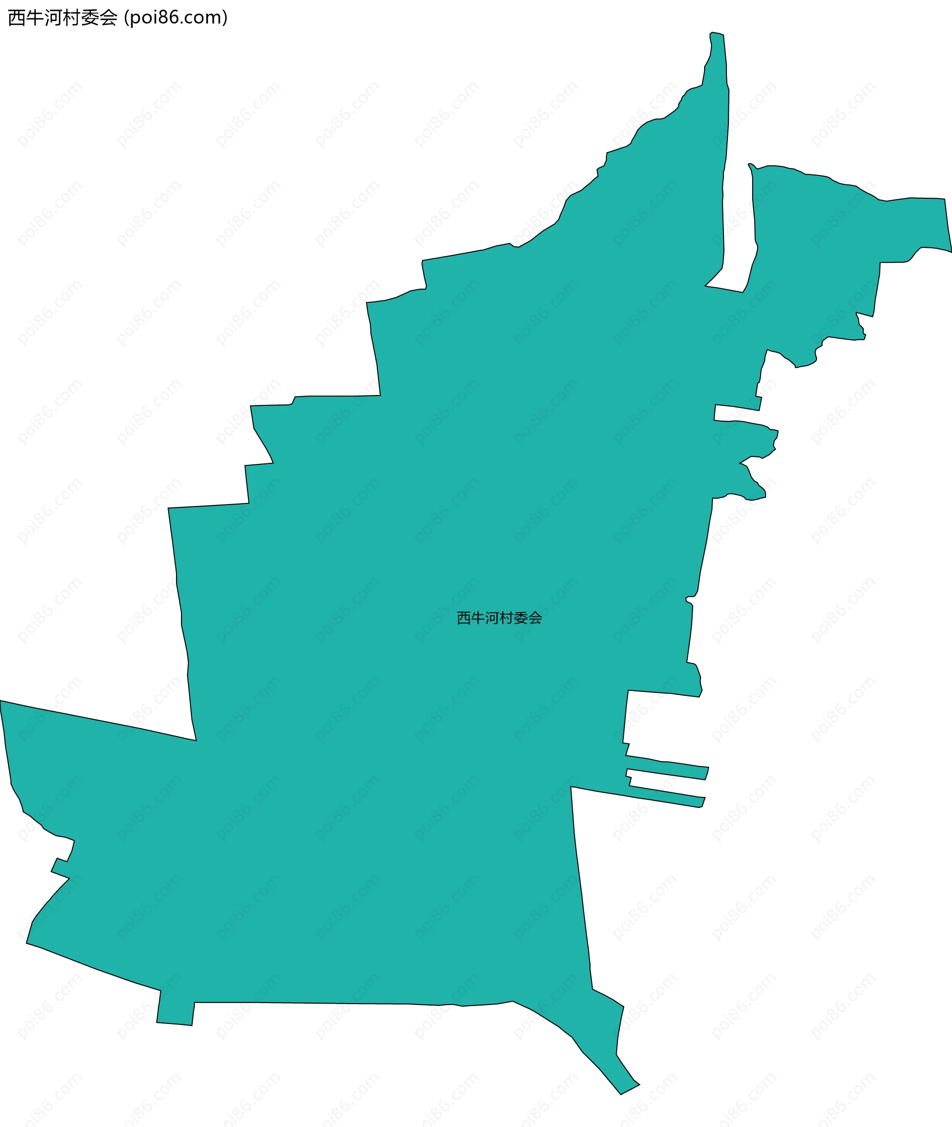 西牛河村委会边界地图
