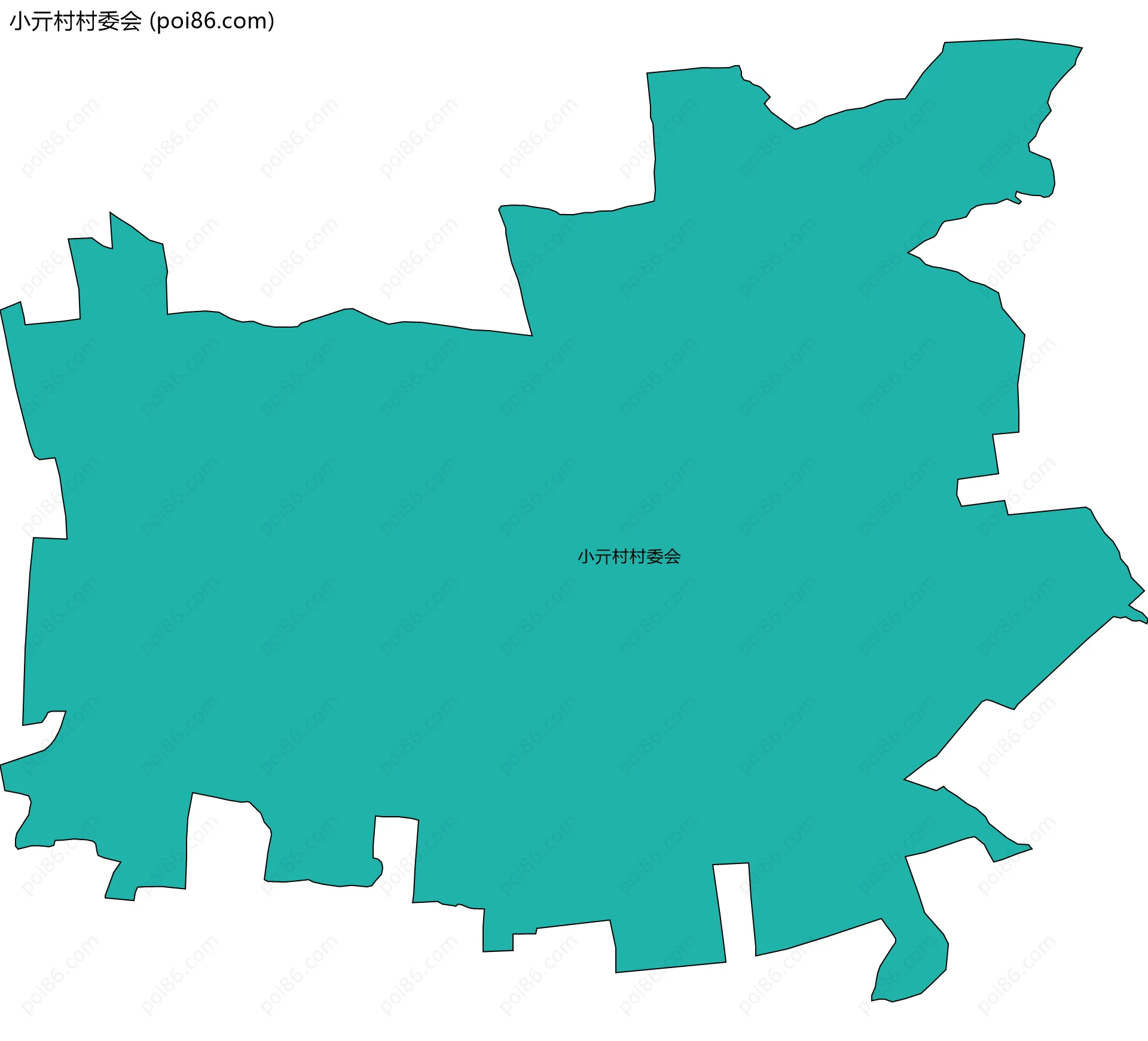 小亓村村委会边界地图