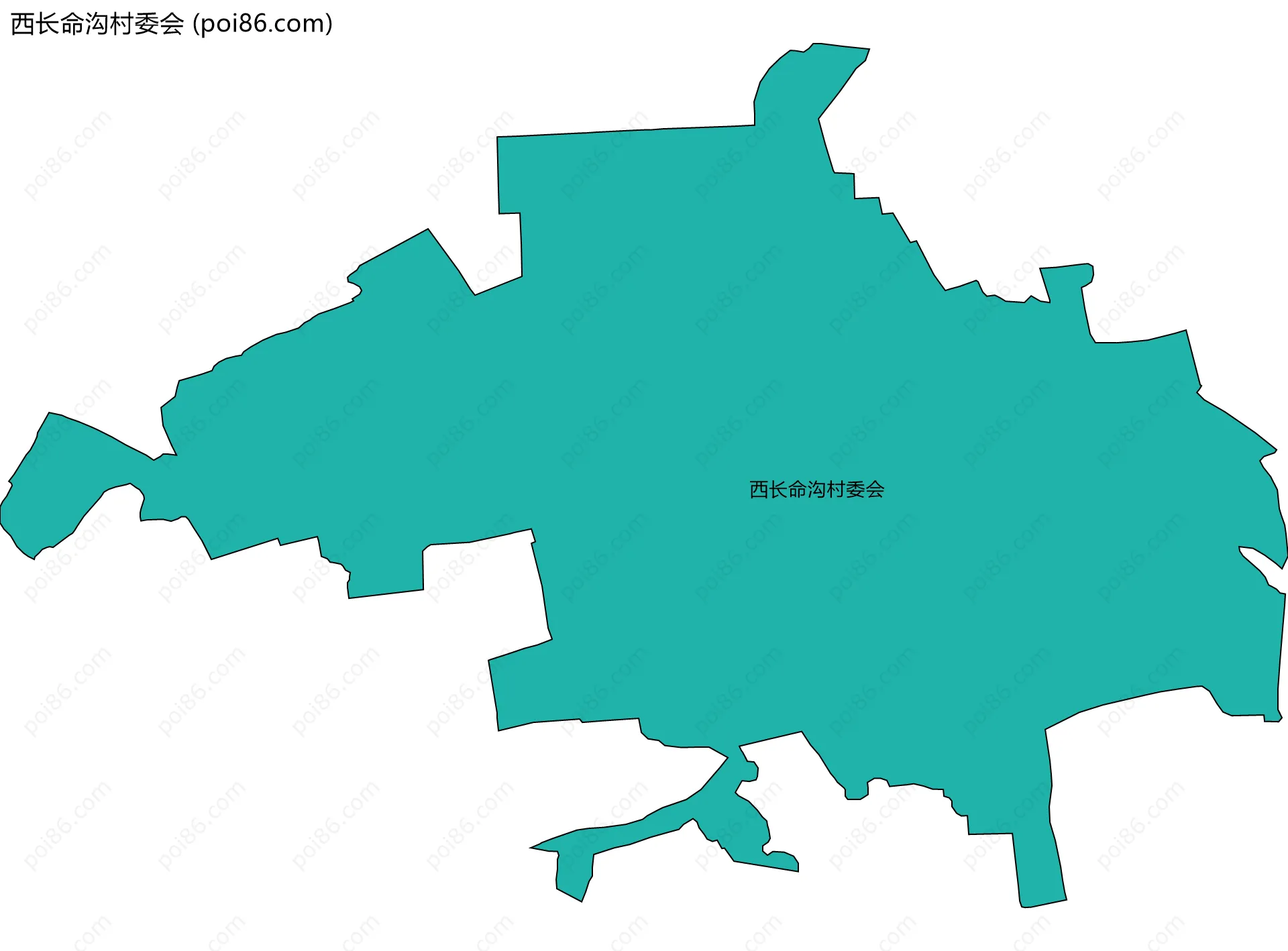西长命沟村委会边界地图