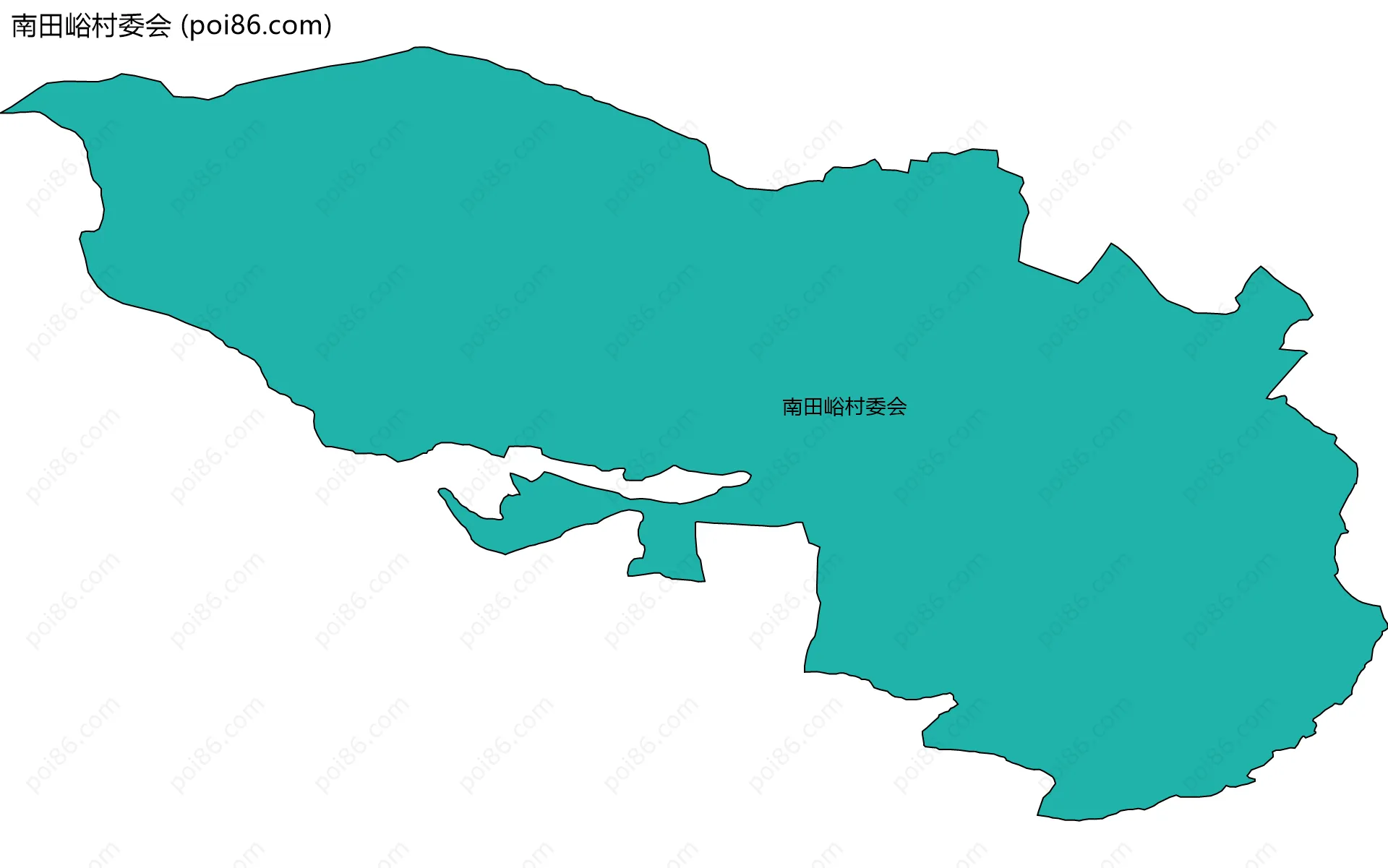 南田峪村委会边界地图