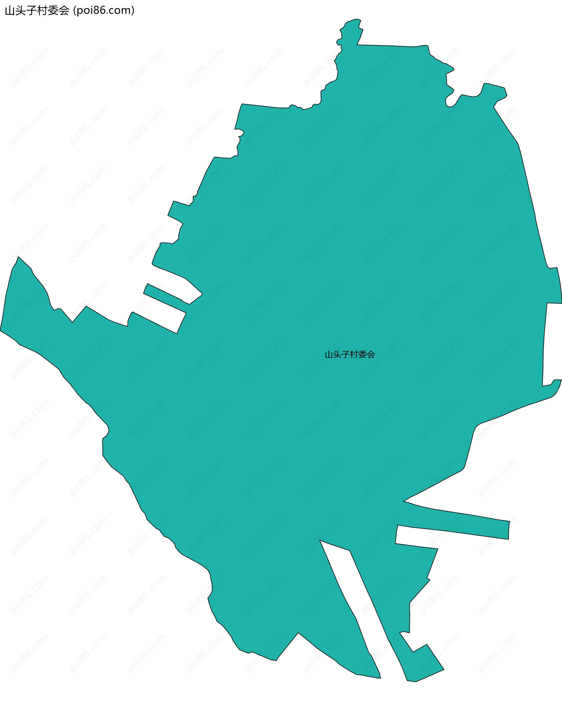 山头子村委会边界地图