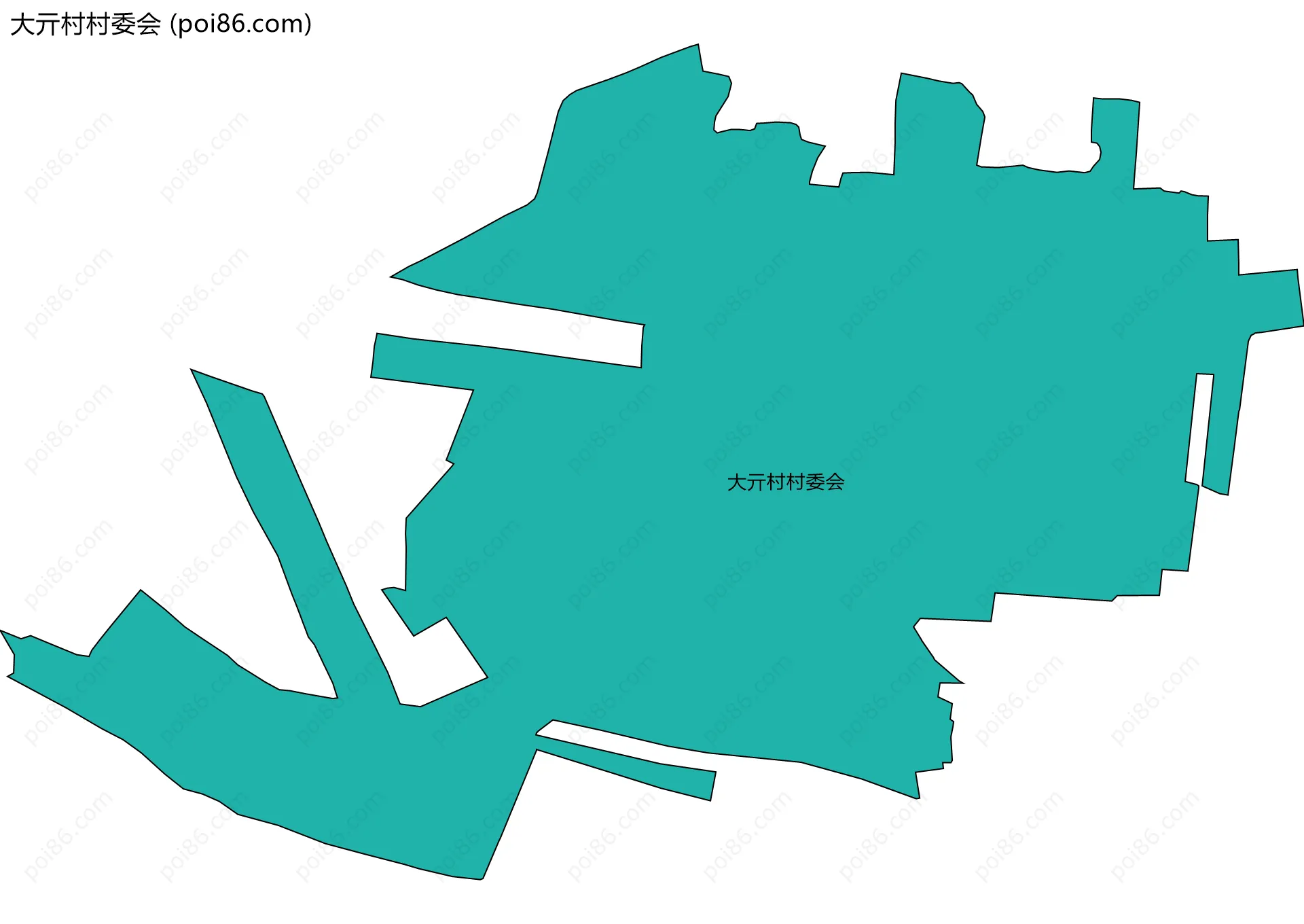 大亓村村委会边界地图