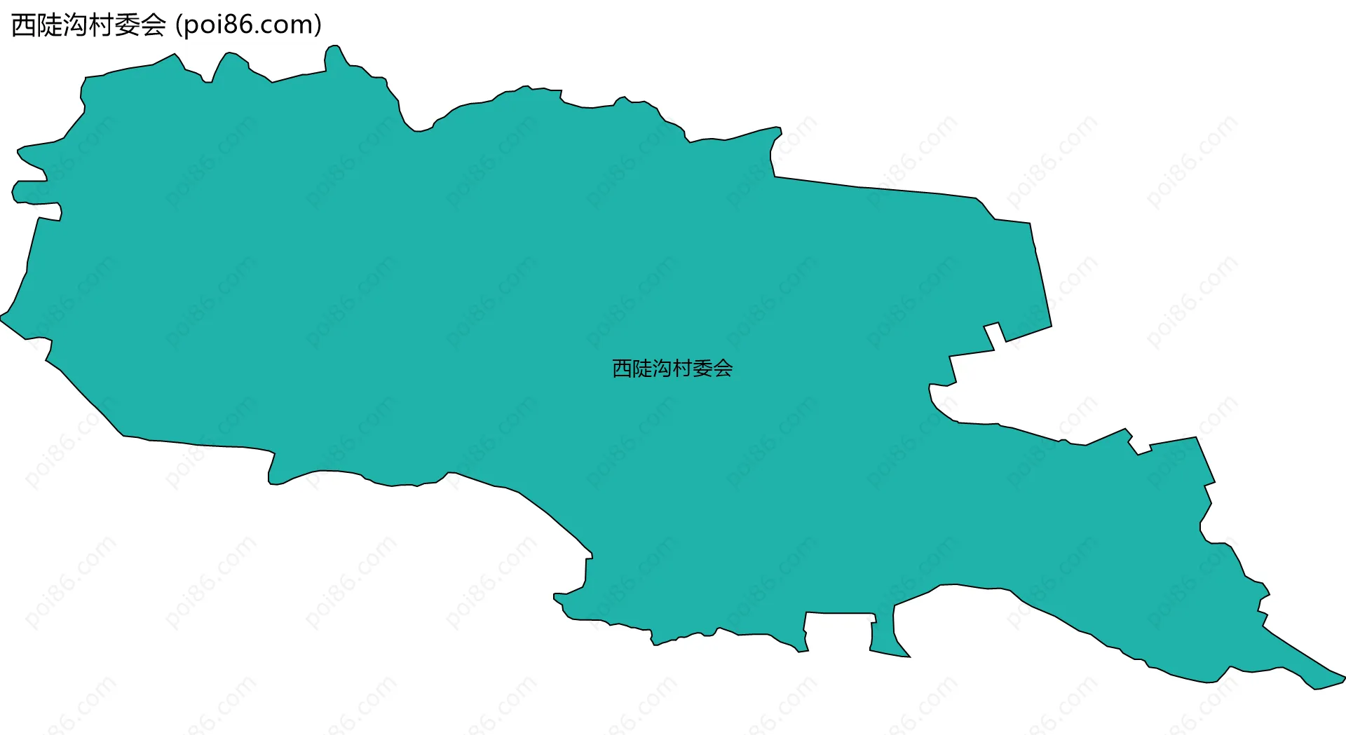 西陡沟村委会边界地图