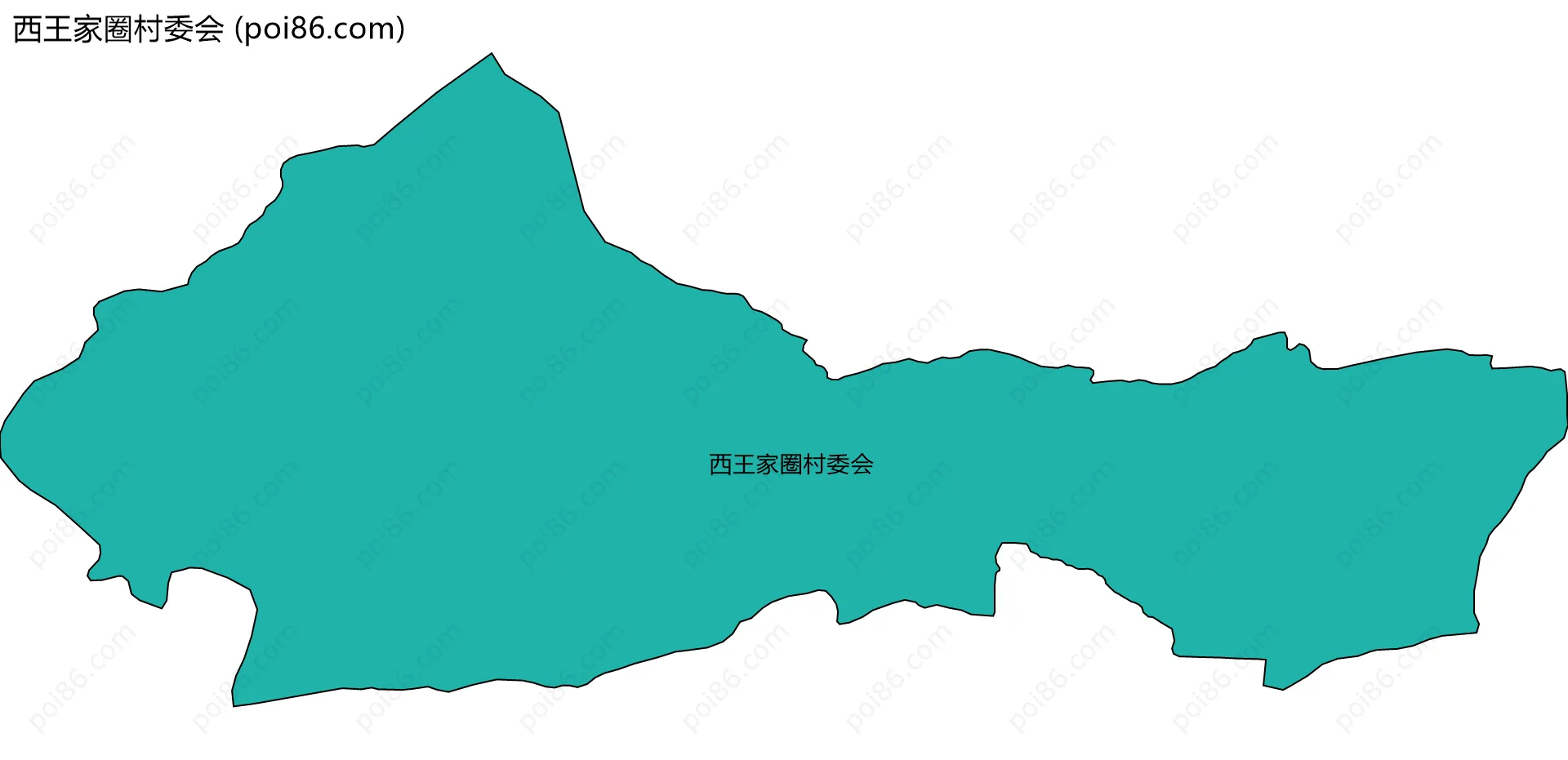 西王家圈村委会边界地图