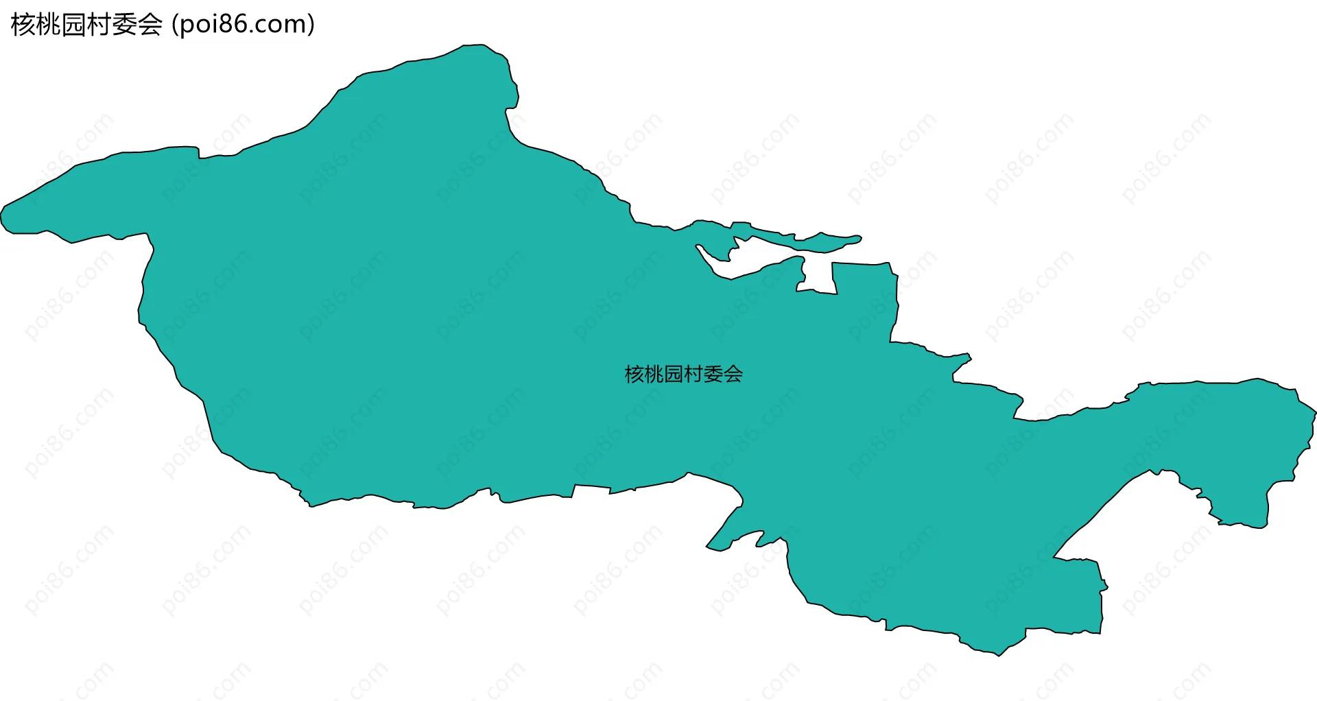 核桃园村委会边界地图