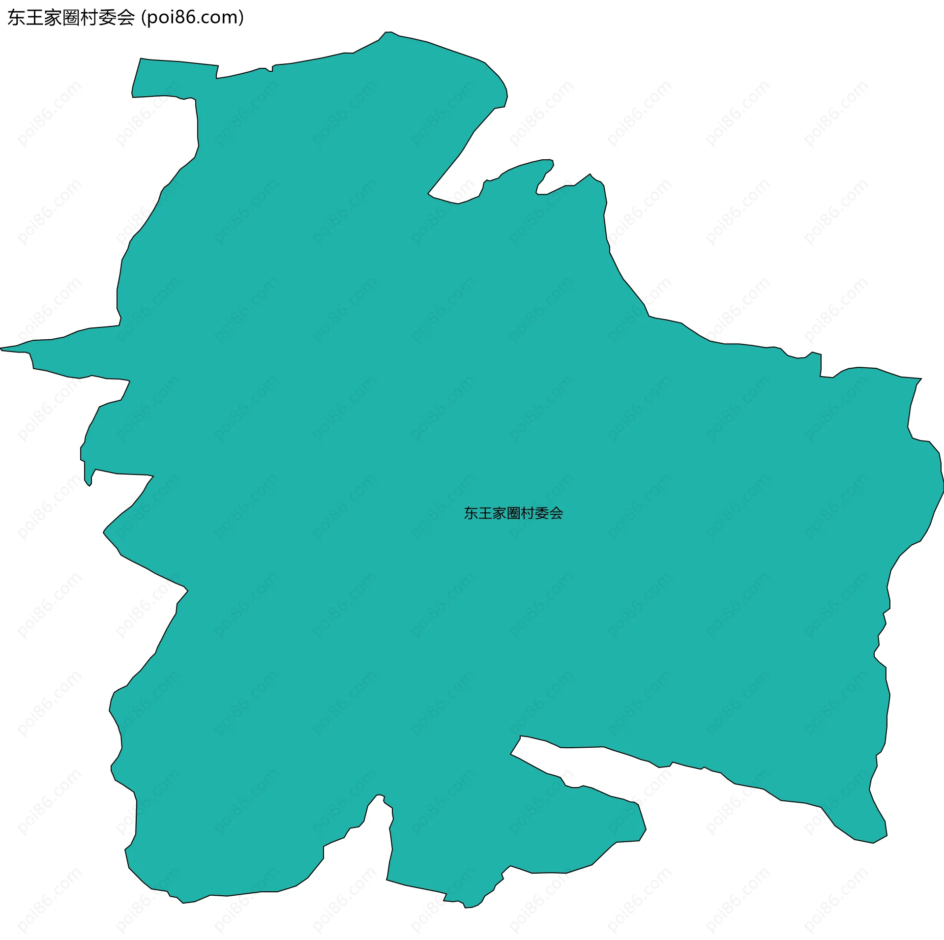 东王家圈村委会边界地图