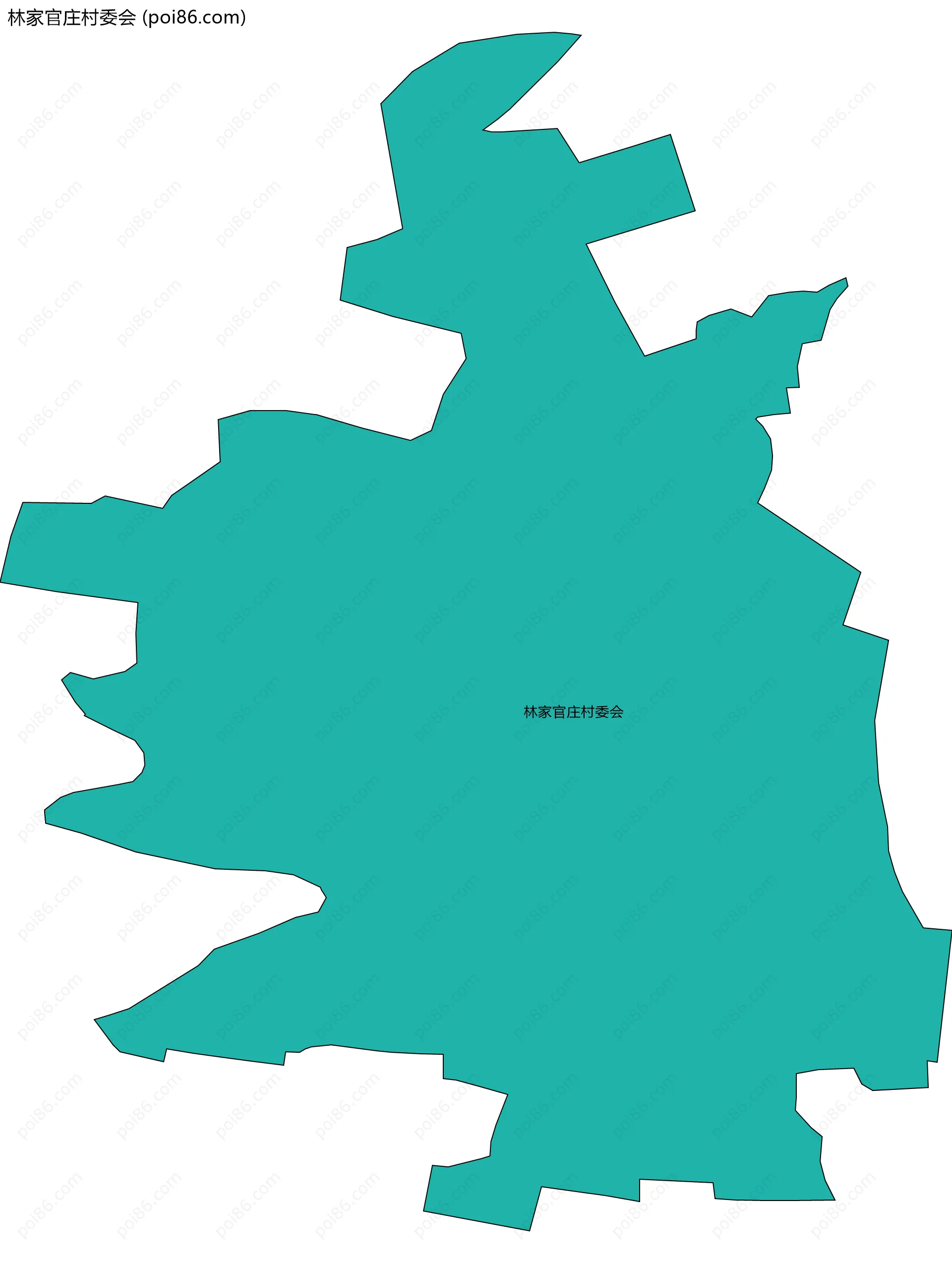 林家官庄村委会边界地图