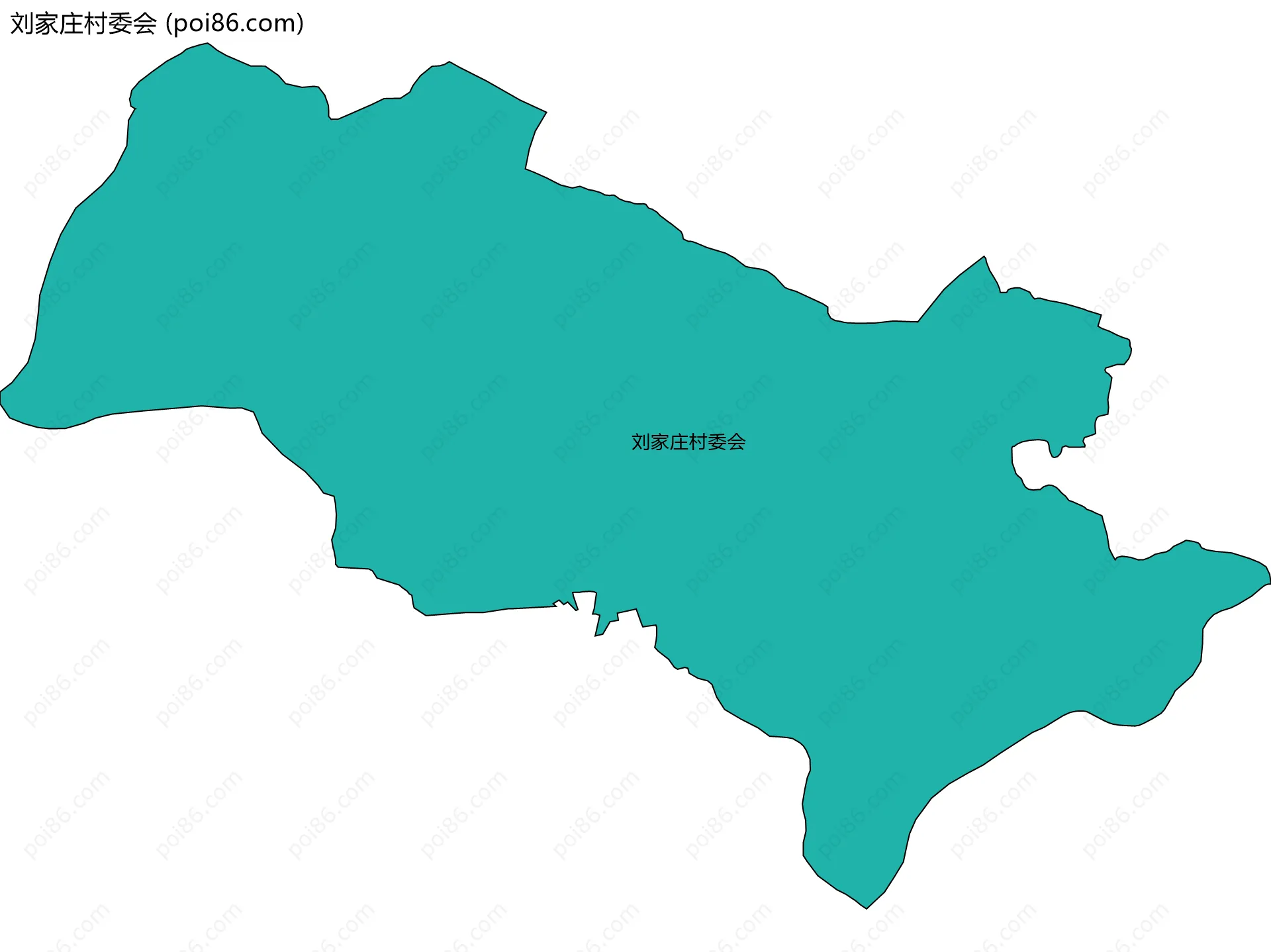 刘家庄村委会边界地图