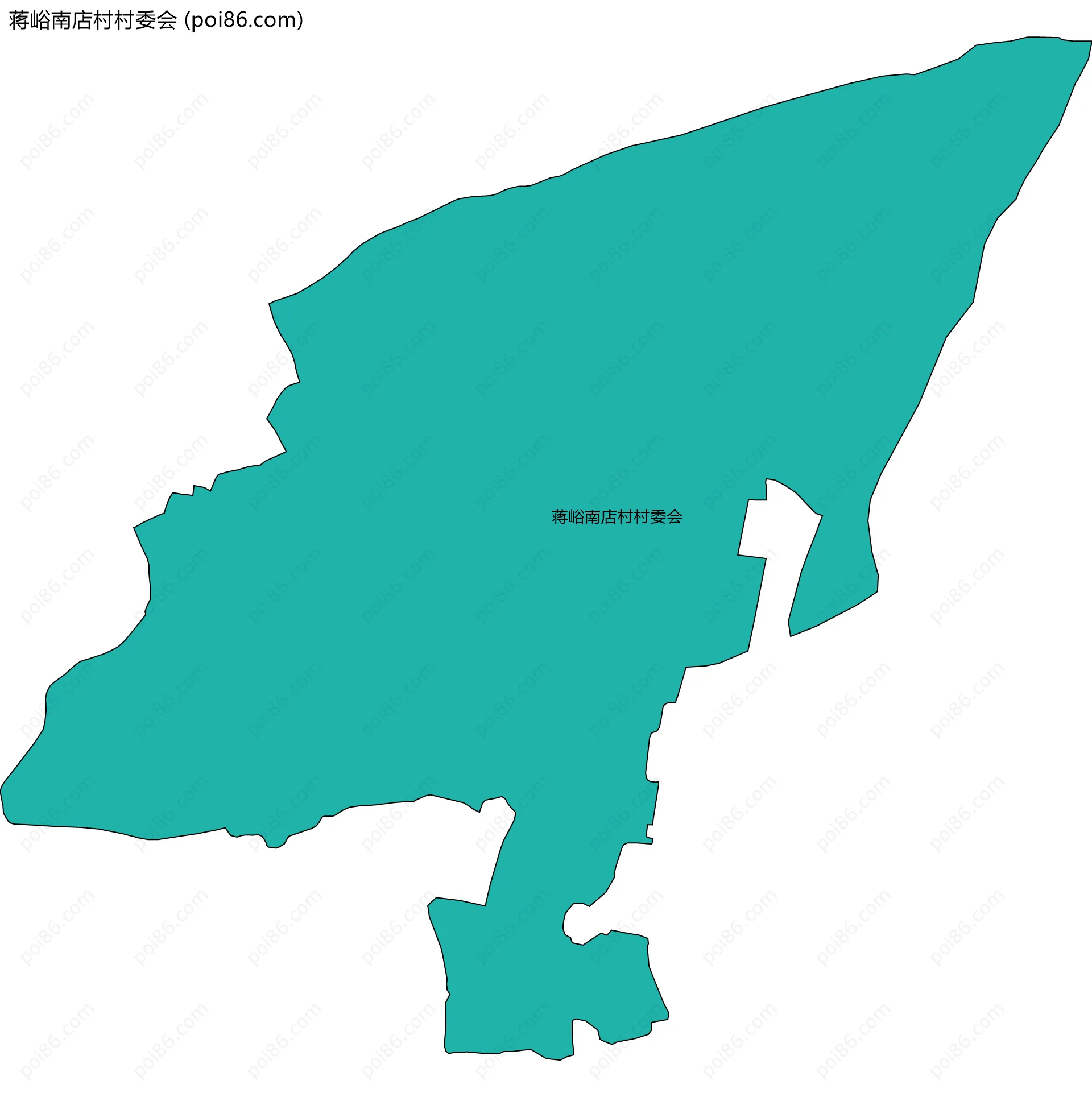 蒋峪南店村村委会边界地图