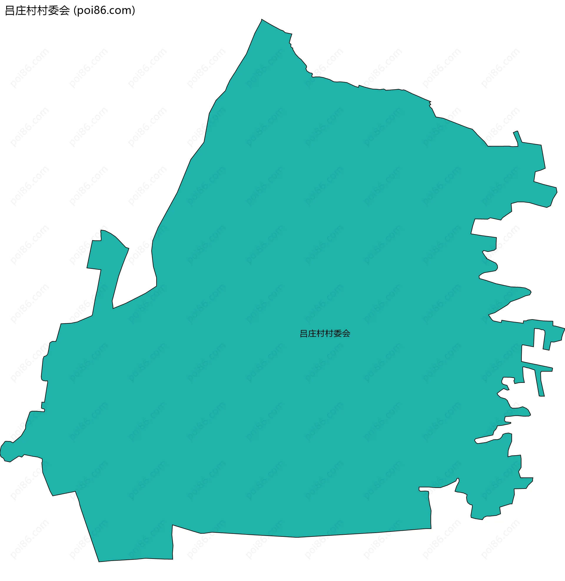 吕庄村村委会边界地图