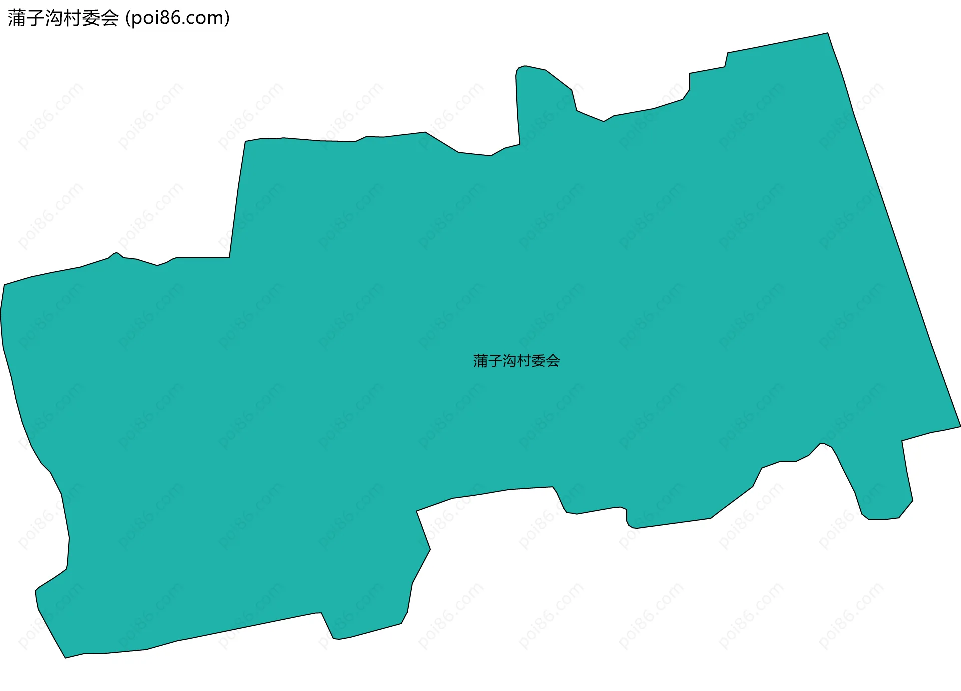 蒲子沟村委会边界地图