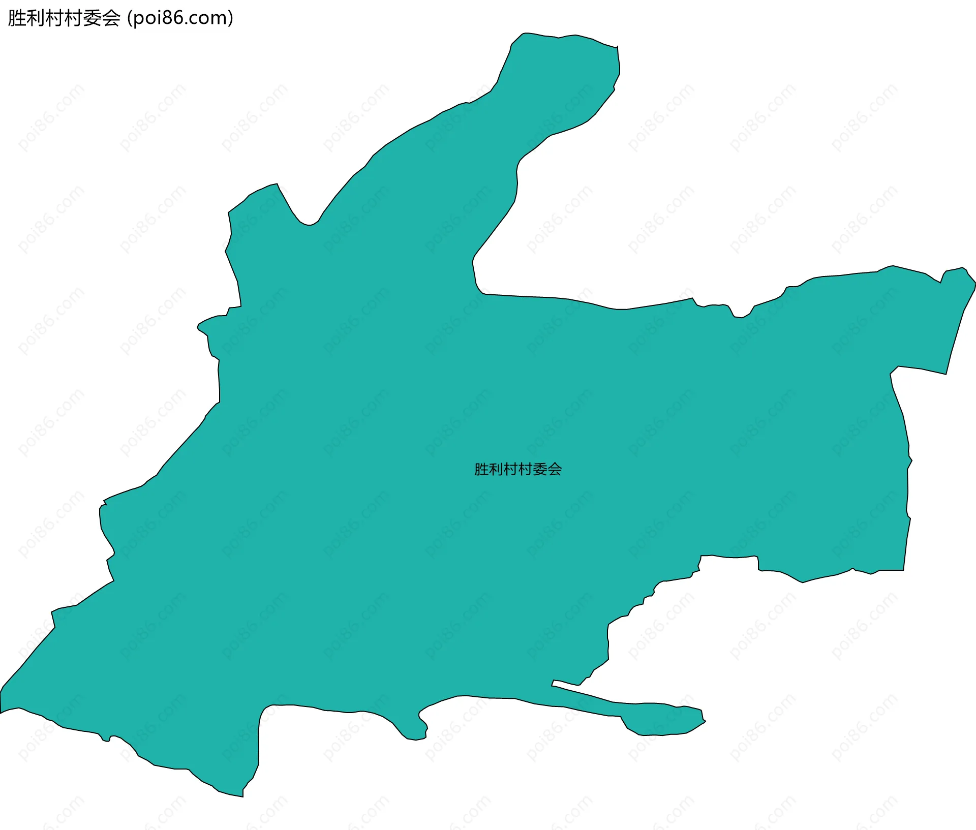 胜利村村委会边界地图