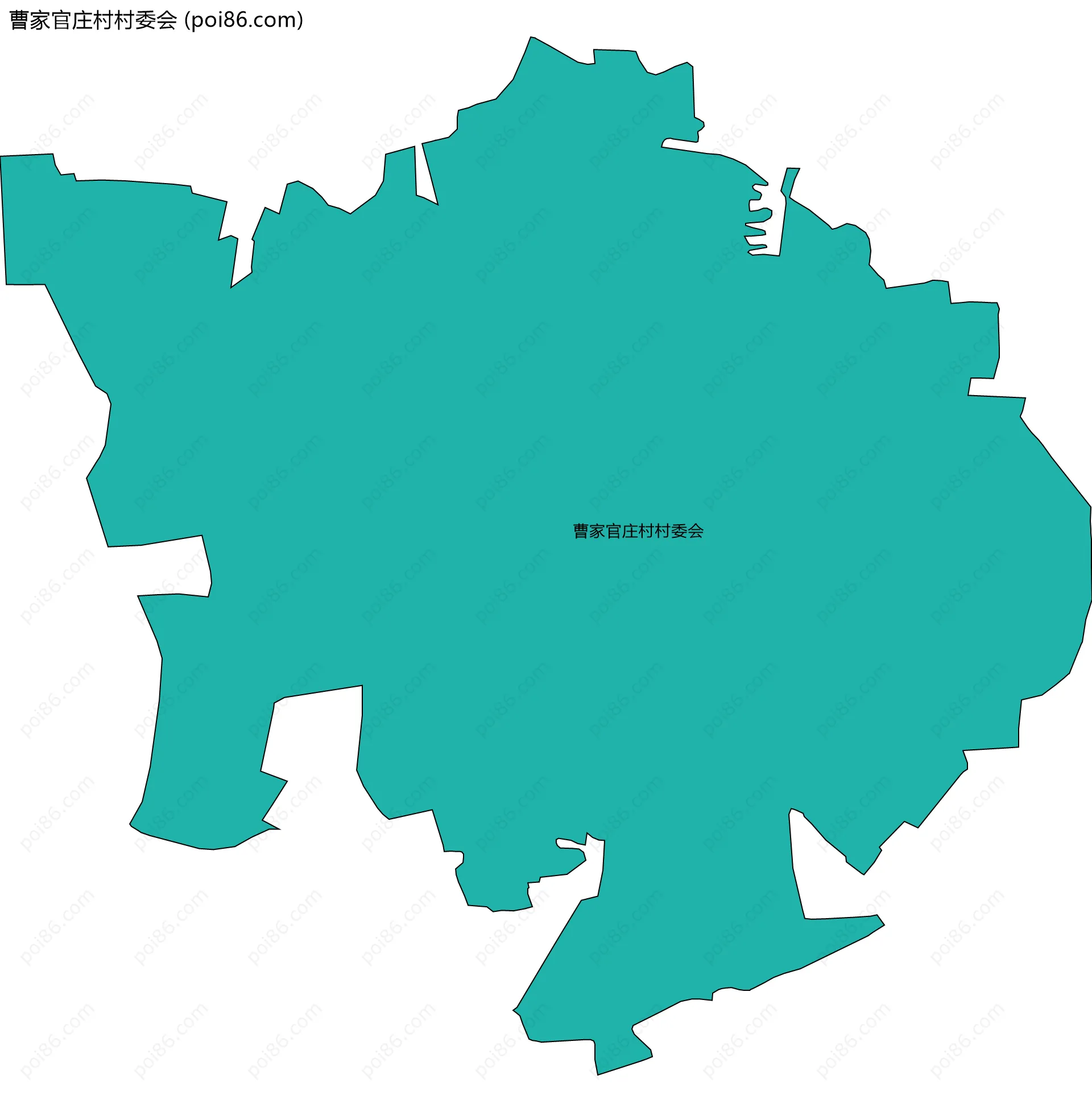 曹家官庄村村委会边界地图
