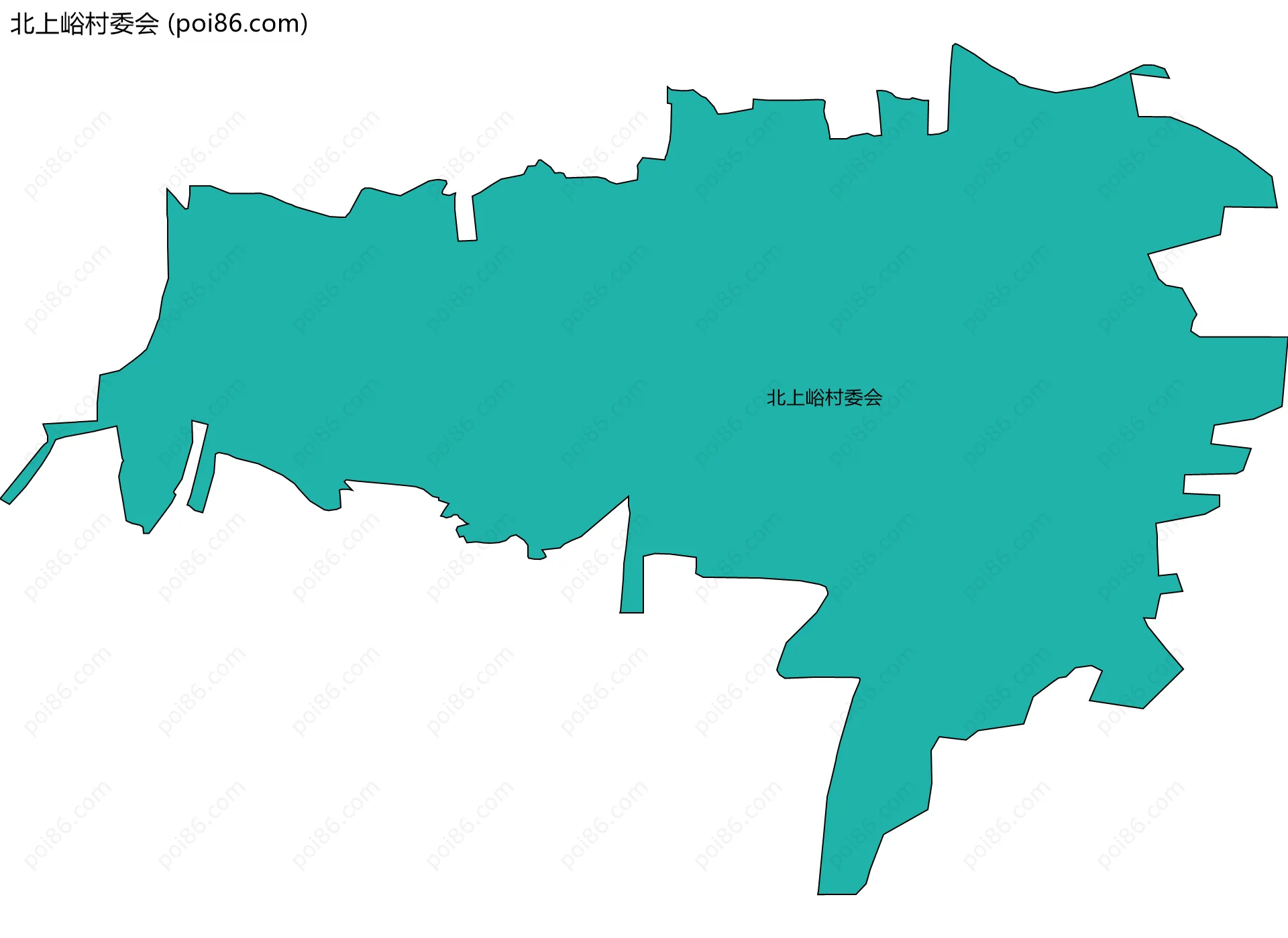 北上峪村委会边界地图