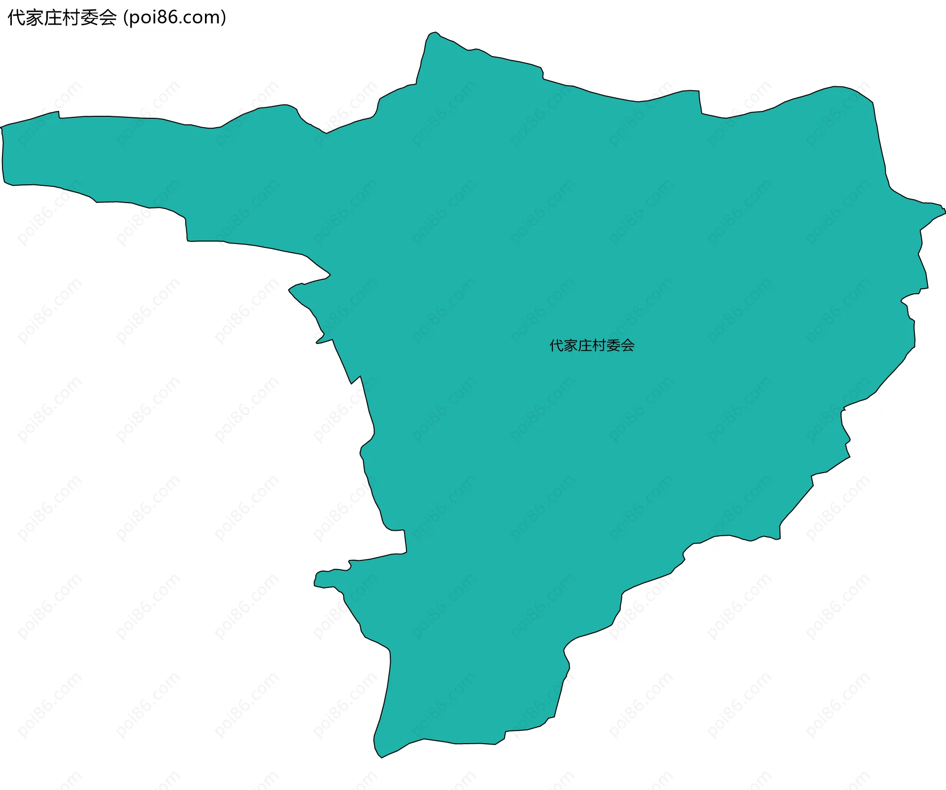代家庄村委会边界地图