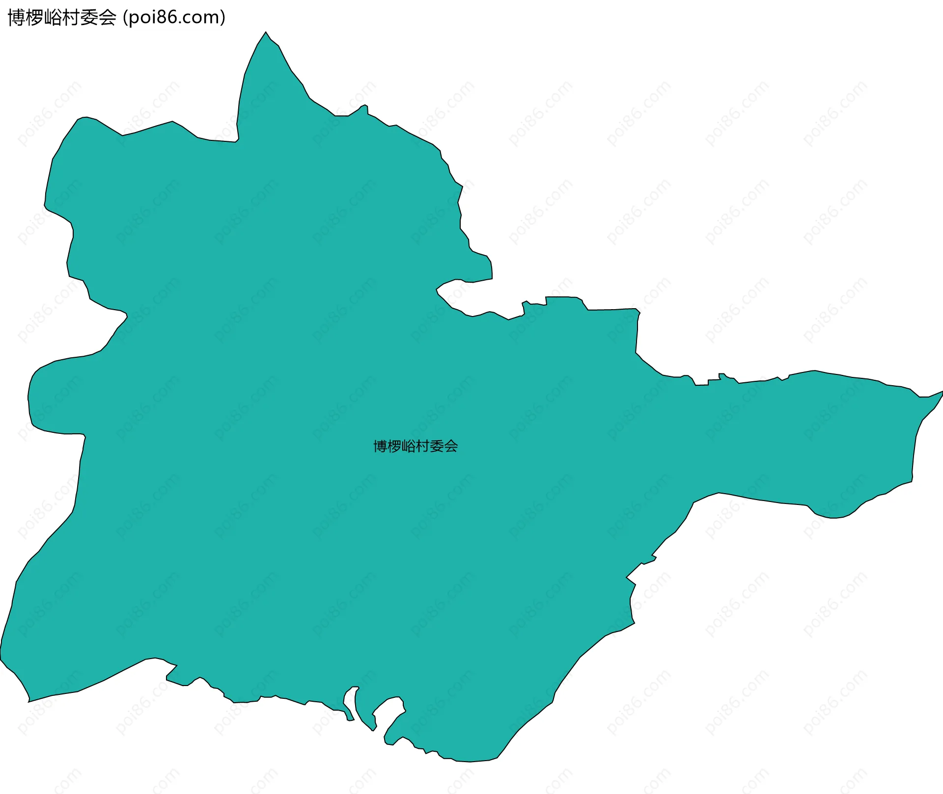 博椤峪村委会边界地图