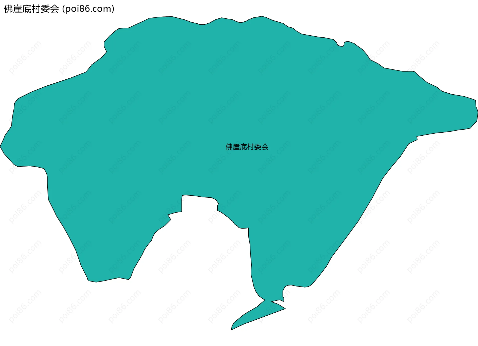 佛崖底村委会边界地图