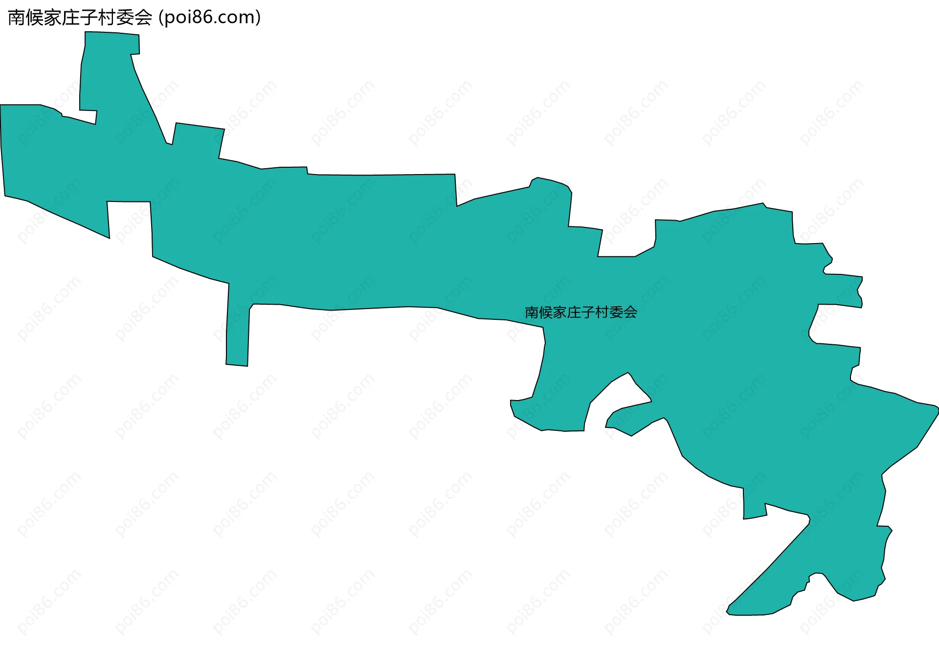 南候家庄子村委会边界地图