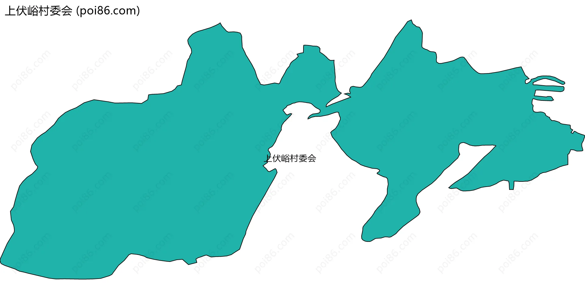 上伏峪村委会边界地图