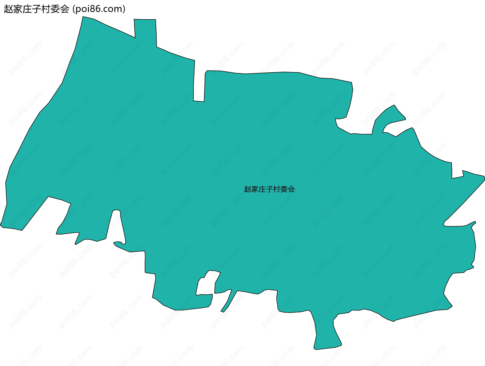 赵家庄子村委会边界地图